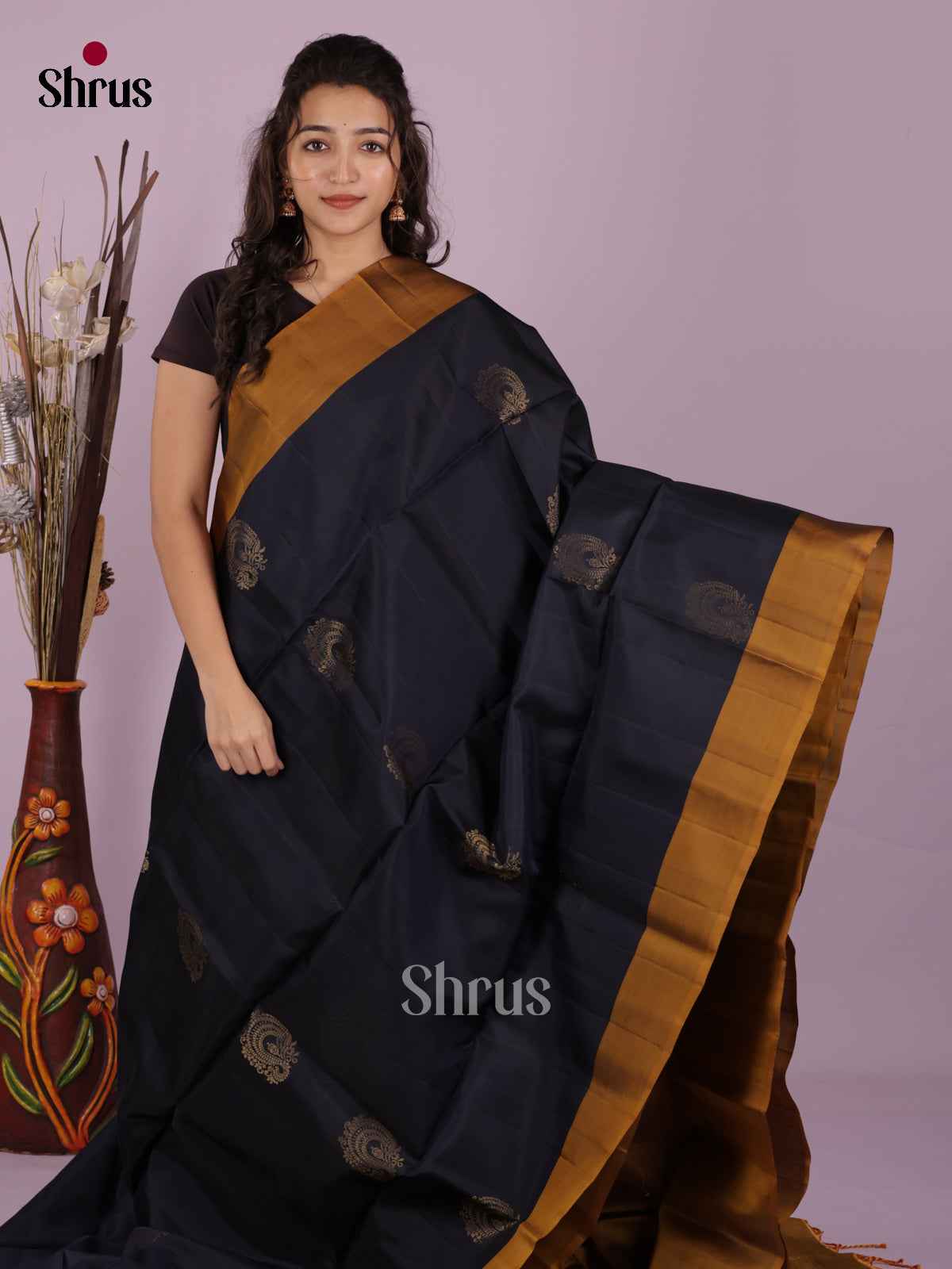 DKS03026 - Softsilk-halfpure Saree - Shop on Shrus.com