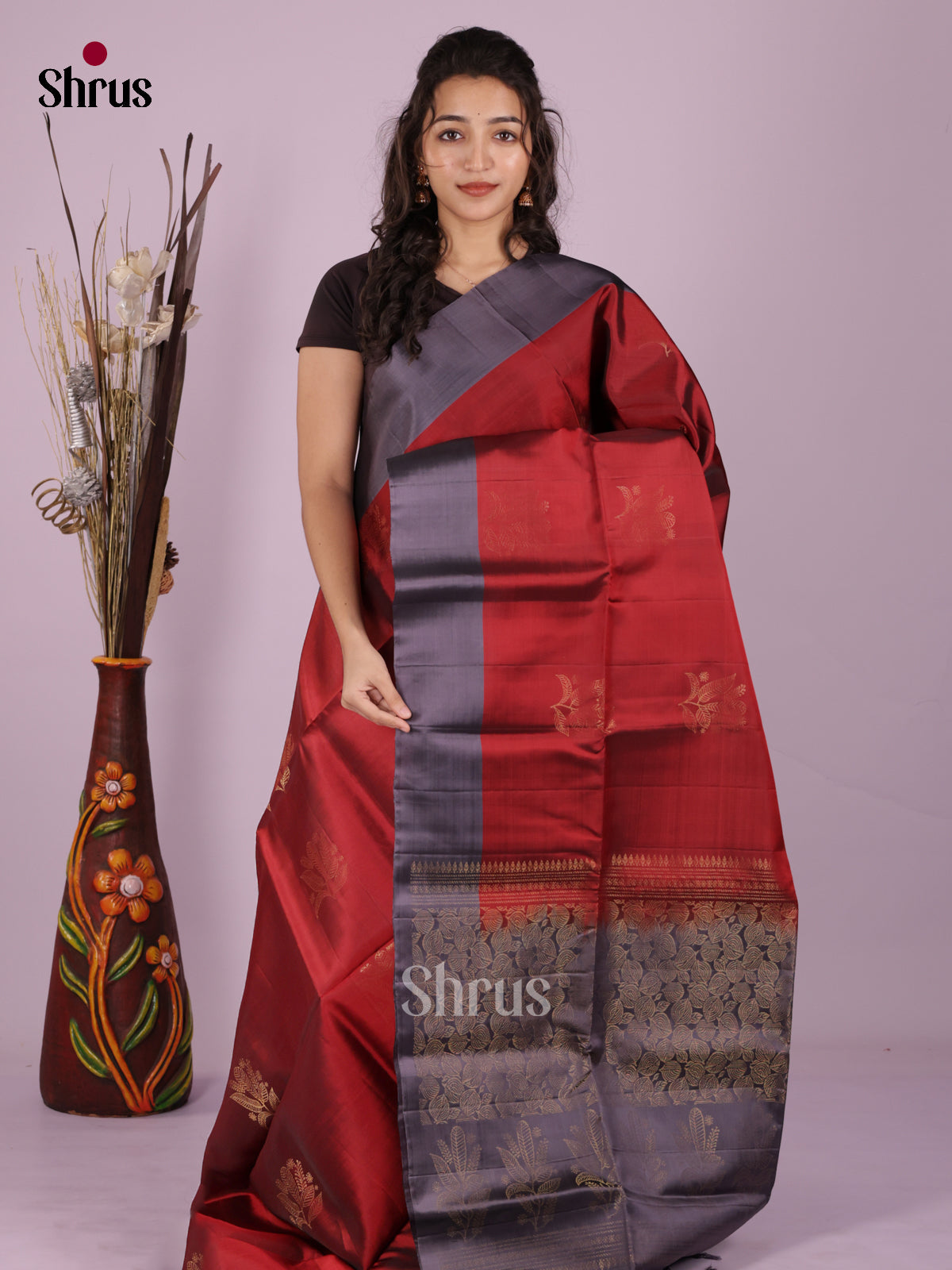 DKS03028 - Softsilk-halfpure Saree - Shop on Shrus.com