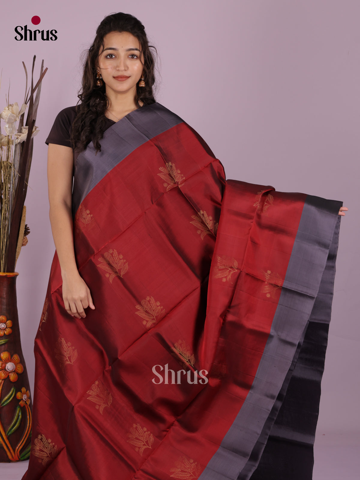 DKS03028 - Softsilk-halfpure Saree - Shop on Shrus.com