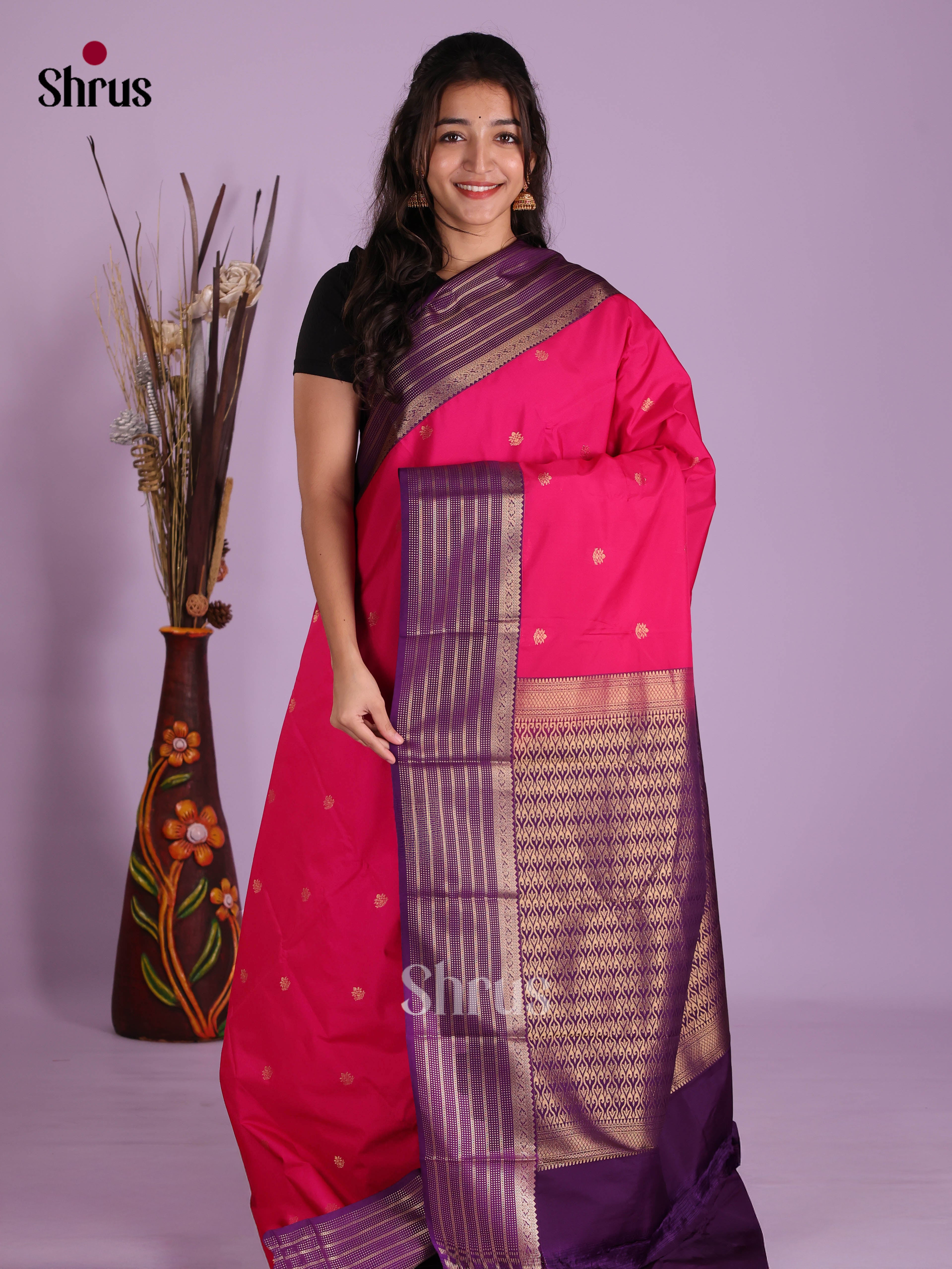 DKS03039 - Semi Kanchipuram Saree - Shop on Shrus.com