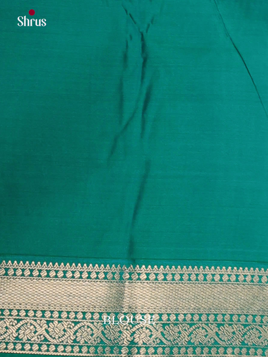 Mauve & Green - Semi Kanchipuram Saree - Shop on Shrus.com