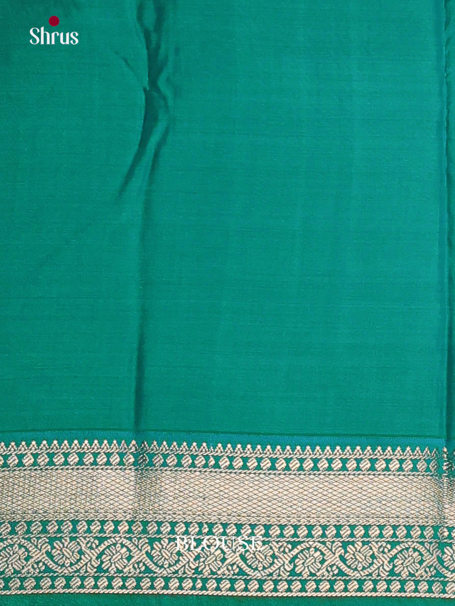 Maroon & Green - Semi Kanchipuram Saree - Shop on Shrus.com