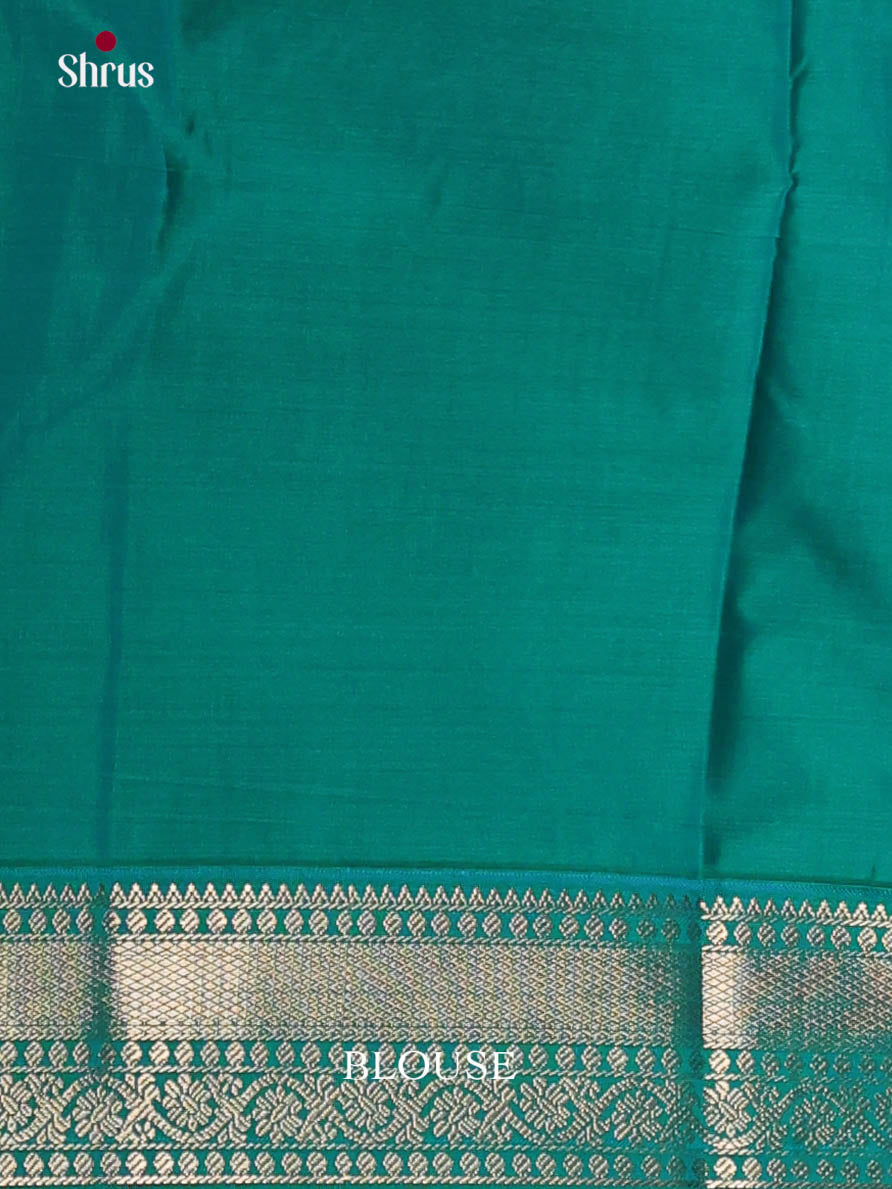 Blue & Green- Semi Kanchipuram Saree