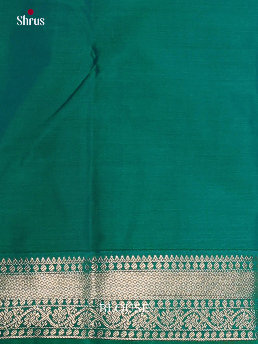 Mustardy Green & Green- Semi Kanchipuram Saree