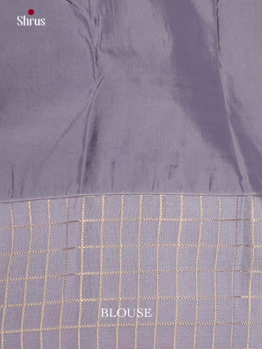 Mustard & Grey - Semi Kanchipuram Saree - Shop on Shrus.com