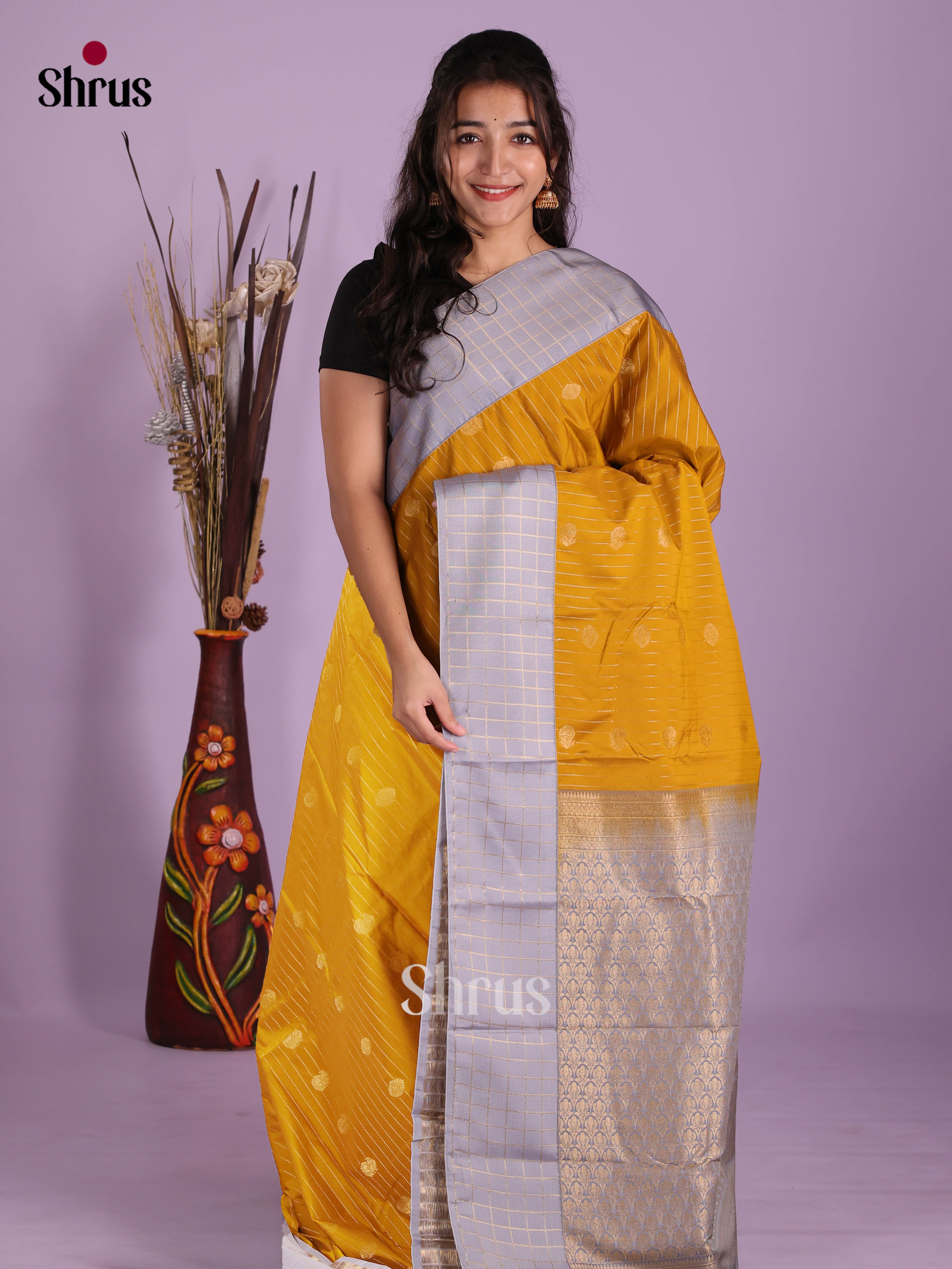 DKS03153 - Semi Kanchipuram Saree - Shop on Shrus.com