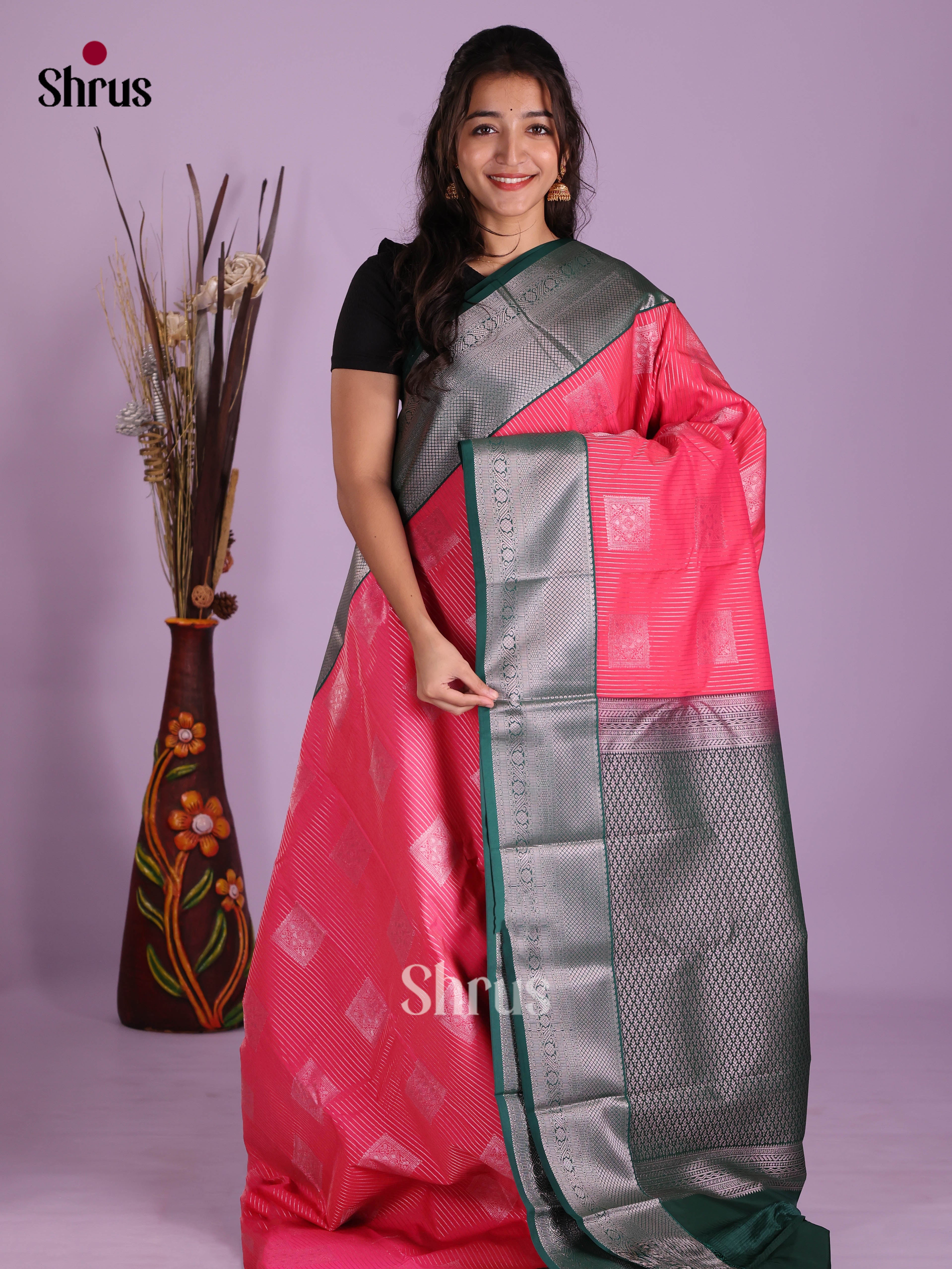 DKS03154 - Semi Kanchipuram Saree - Shop on Shrus.com