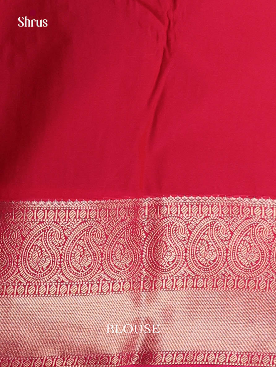 Green & Pink- Semi Kanchipuram Saree