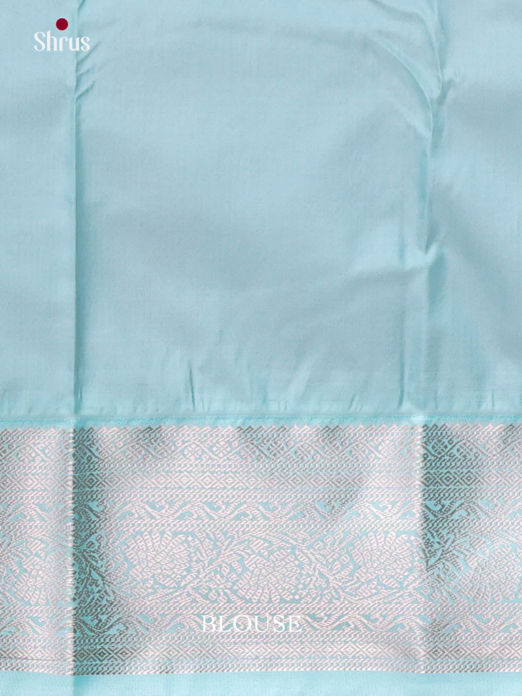 Red & LighT Blue - Semi Kanchipuram Saree