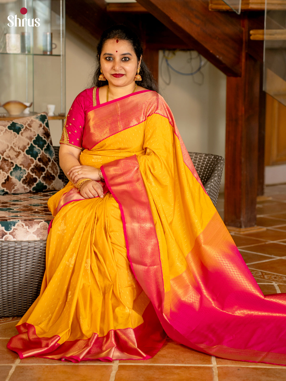 DKS03231 - Semi Kanchipuram Saree - Shop on Shrus.com