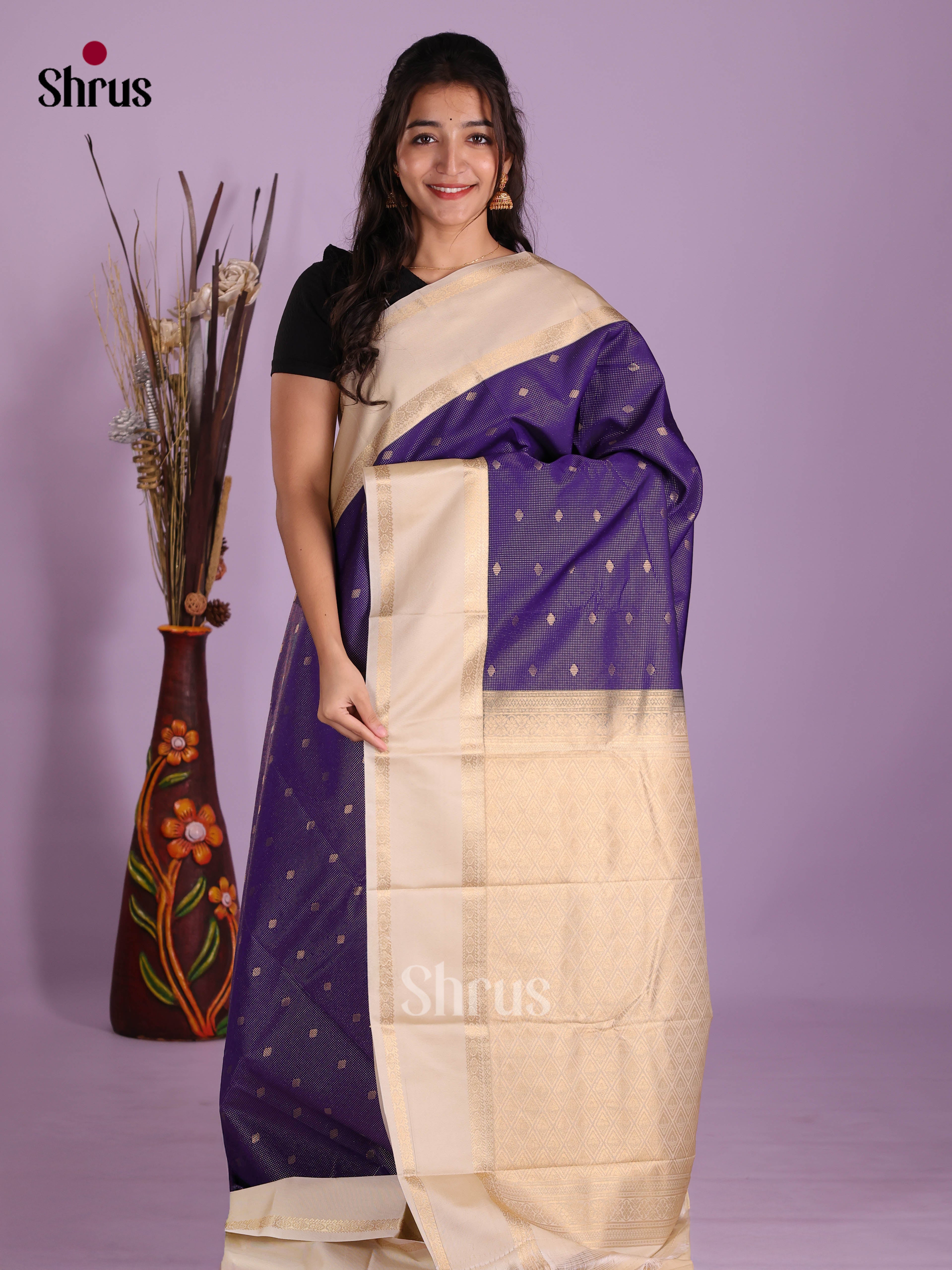 DKS03248 - Semi Kanchipuram Saree - Shop on Shrus.com