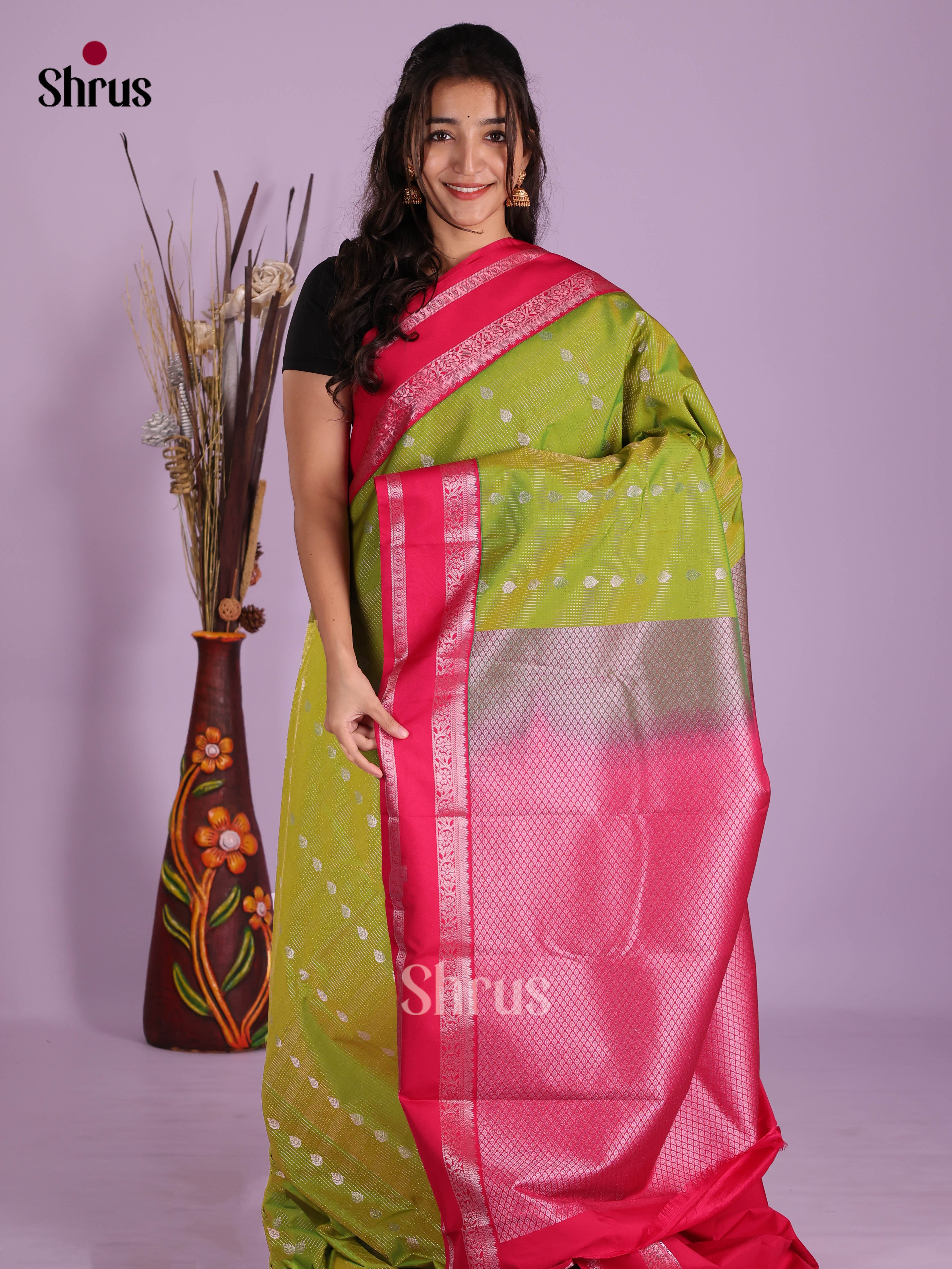 DKS03271 - Semi Kanchipuram Saree - Shop on Shrus.com
