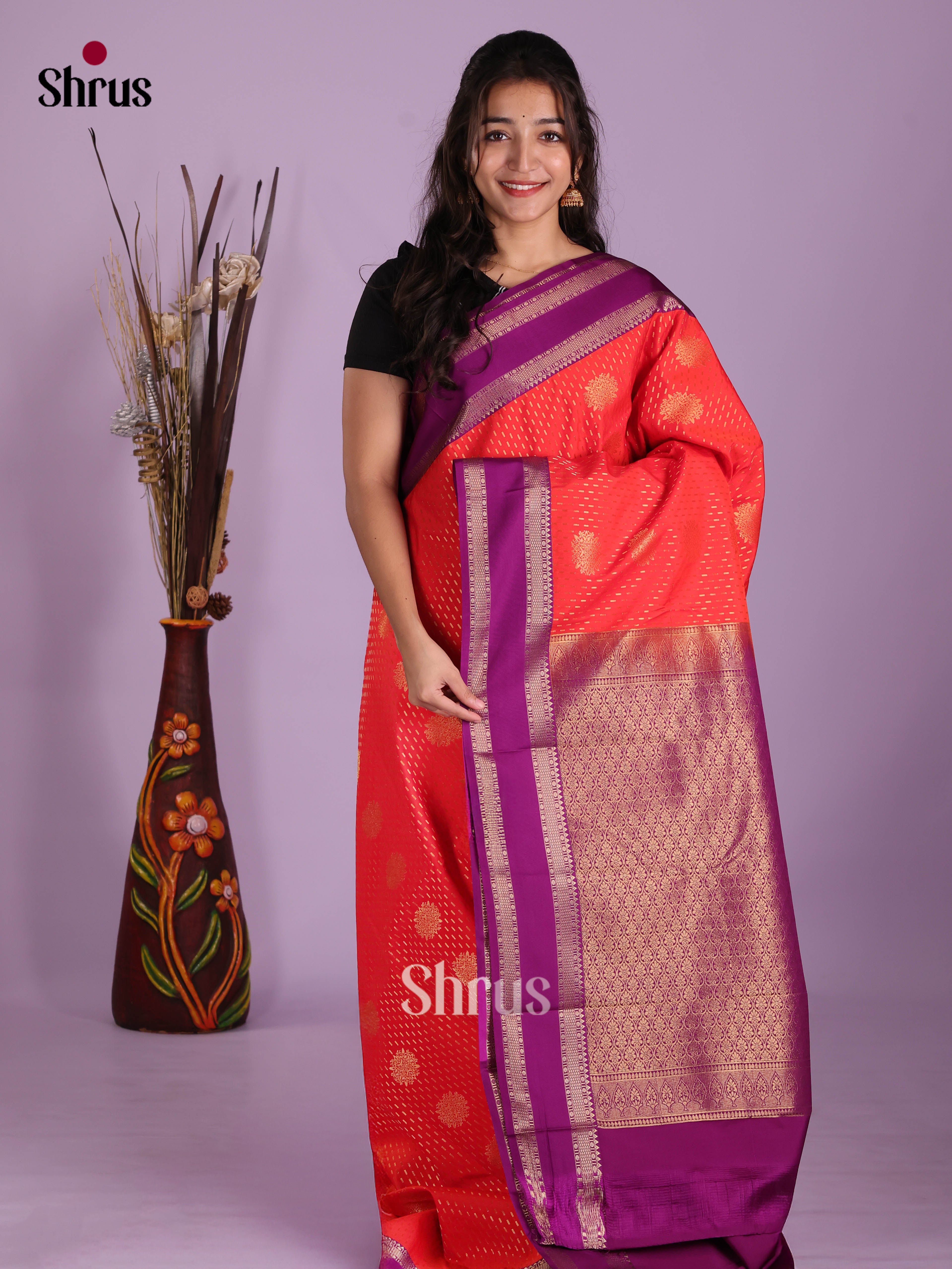 DKS03278 - Semi Kanchipuram Saree - Shop on Shrus.com