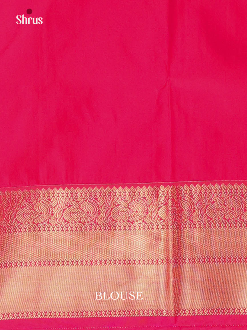 Black & Pink- Semi Kanchipuram Saree
