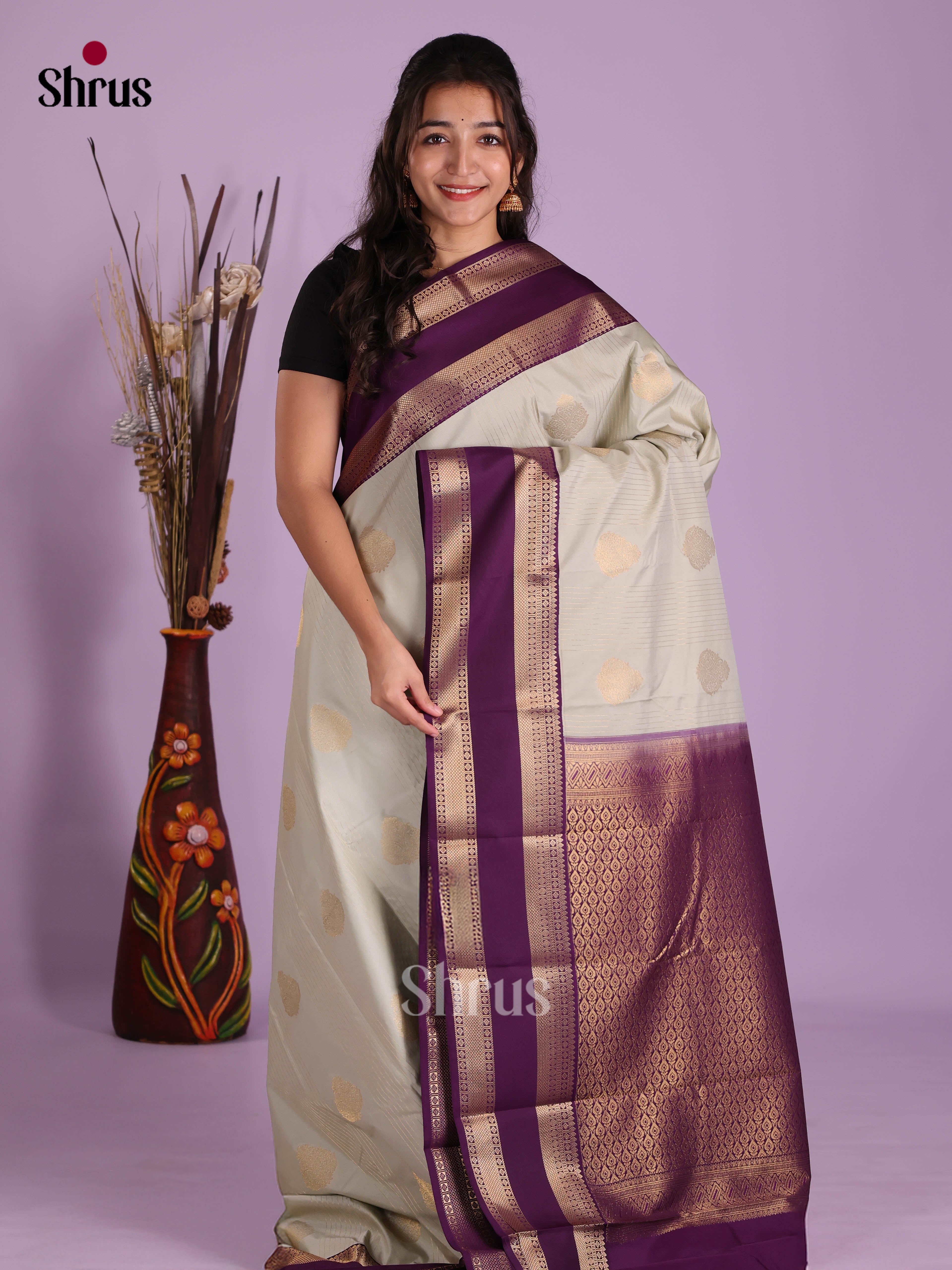 DKS03302 - Semi Kanchipuram Saree - Shop on Shrus.com