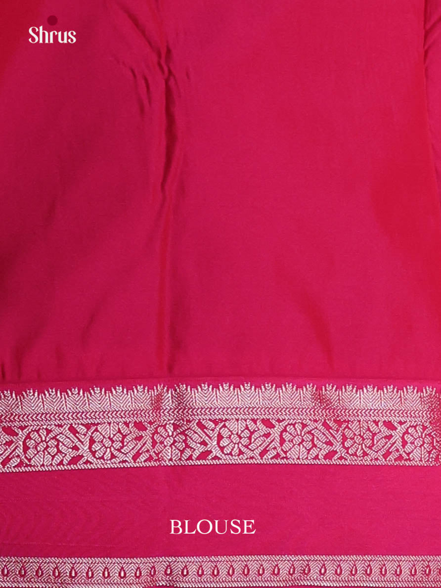 Light Green & Pink- Semi Kanchipuram Saree