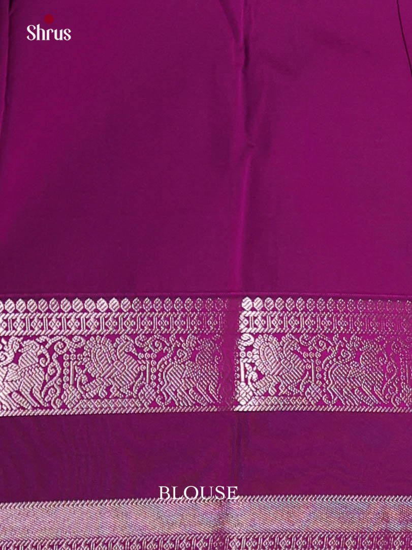 Blue & Purple - Semi Kanchipuram Saree