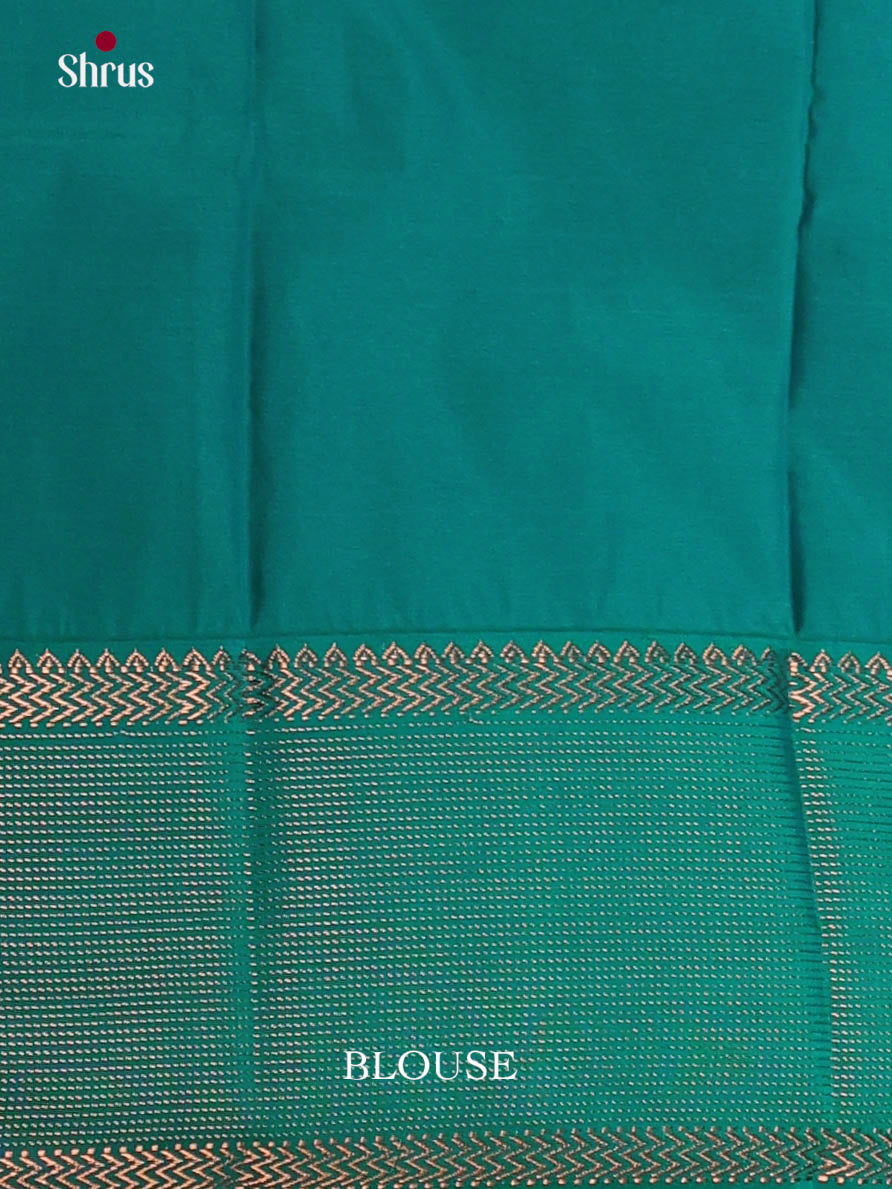 Rani Pink & Green - Semi Kanchipuram Saree - Shop on Shrus.com