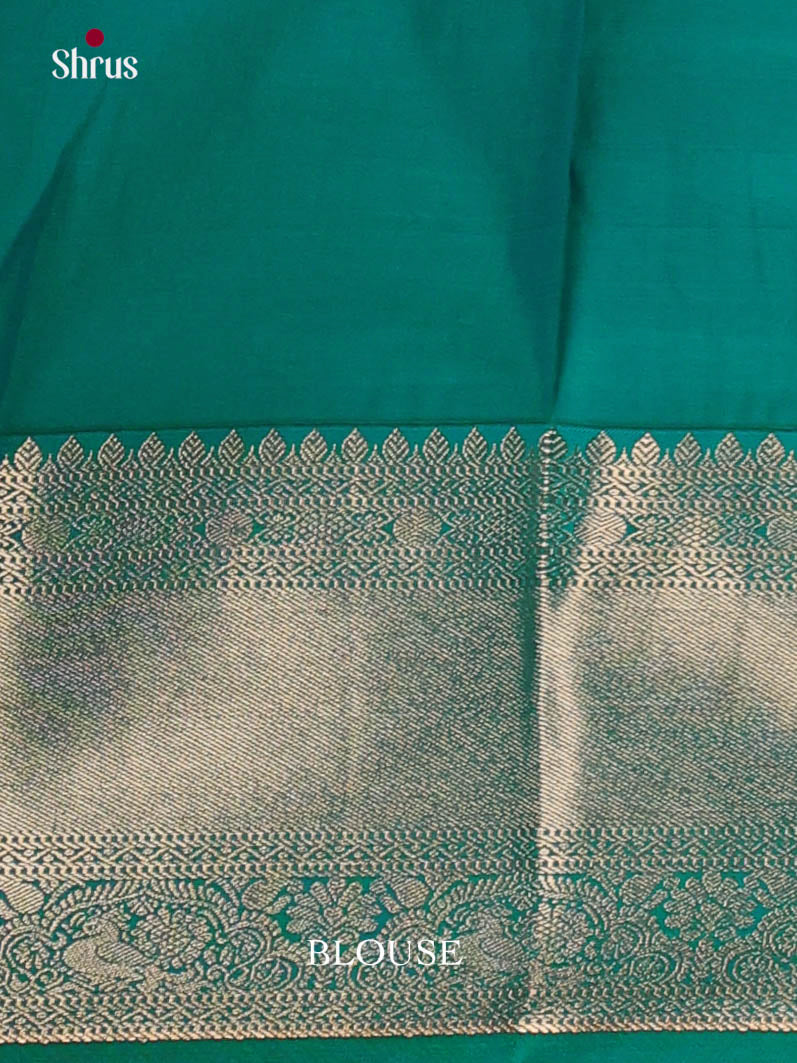 Blue & Green - Semi Kanchipuram Saree