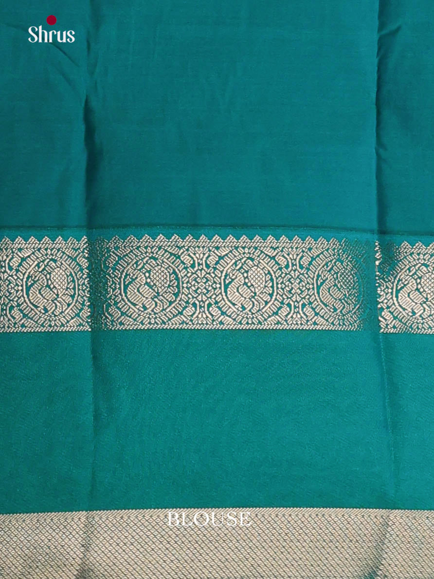 Blue & Green- Semi Kanchipuram Saree