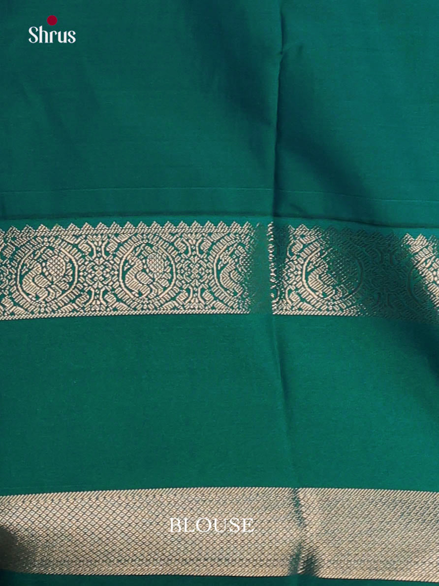 Violet & Green - Semi Kanchipuram Saree