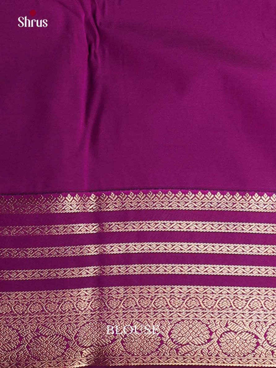 Green & Purple- Semi Kanchipuram Saree