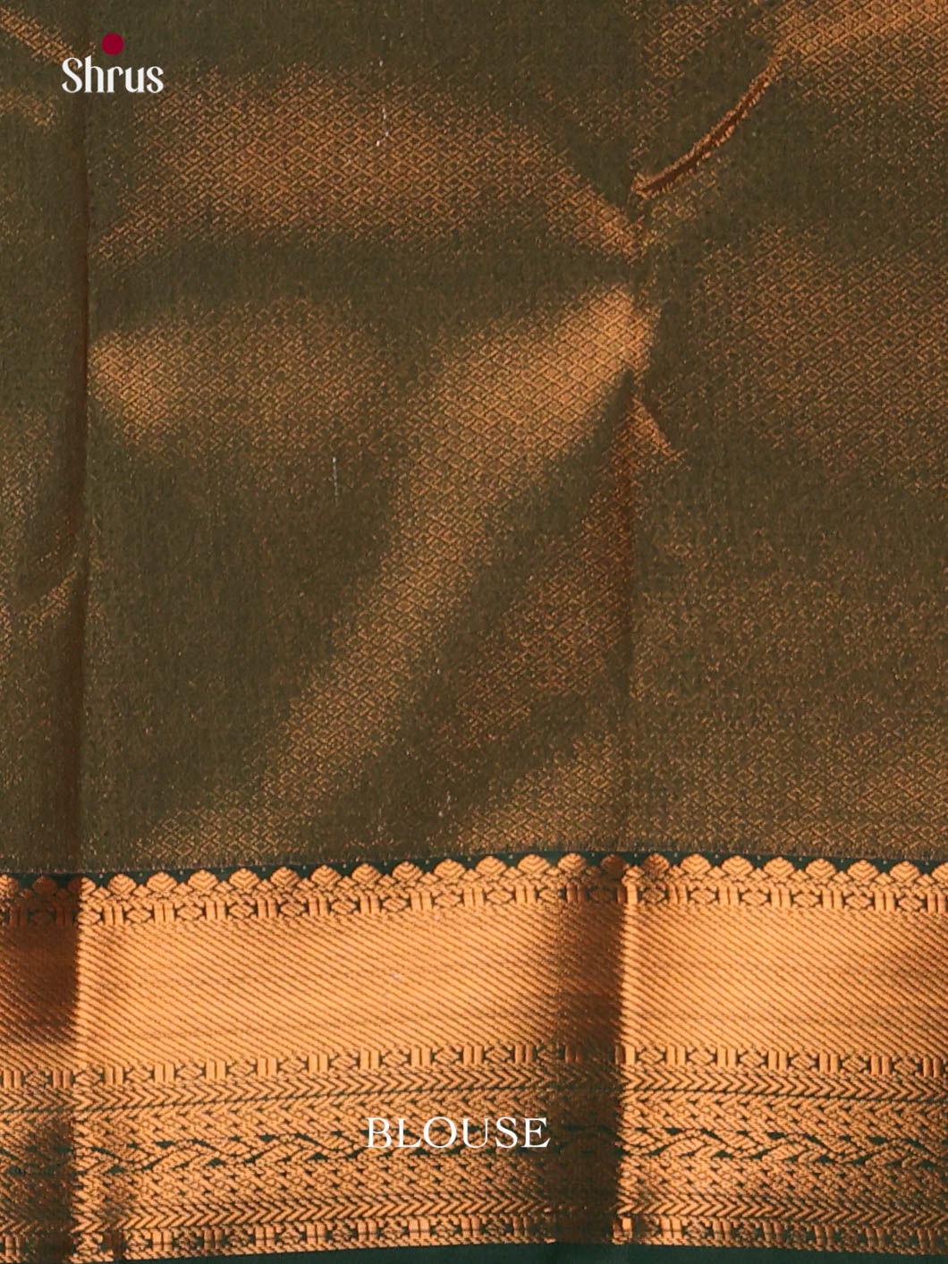 Dusty Pink & Green - Semi Kanchipuram Saree - Shop on Shrus.com