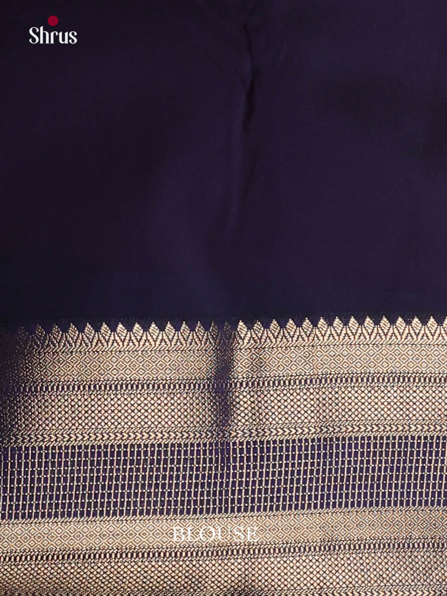 Red & Blue- Semi Kanchipuram Saree