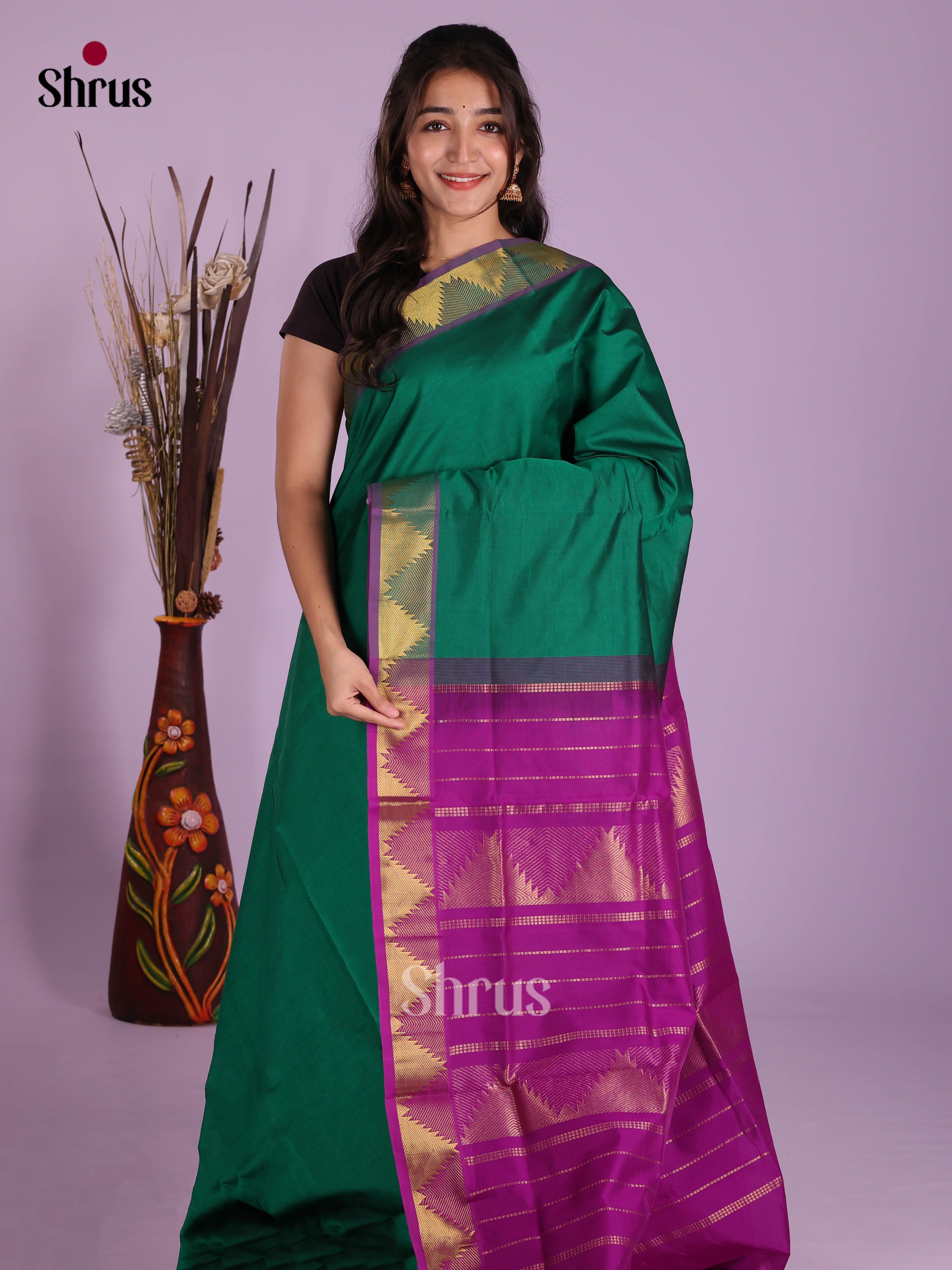 DKS04042 - Silkcotton-halfpure Saree