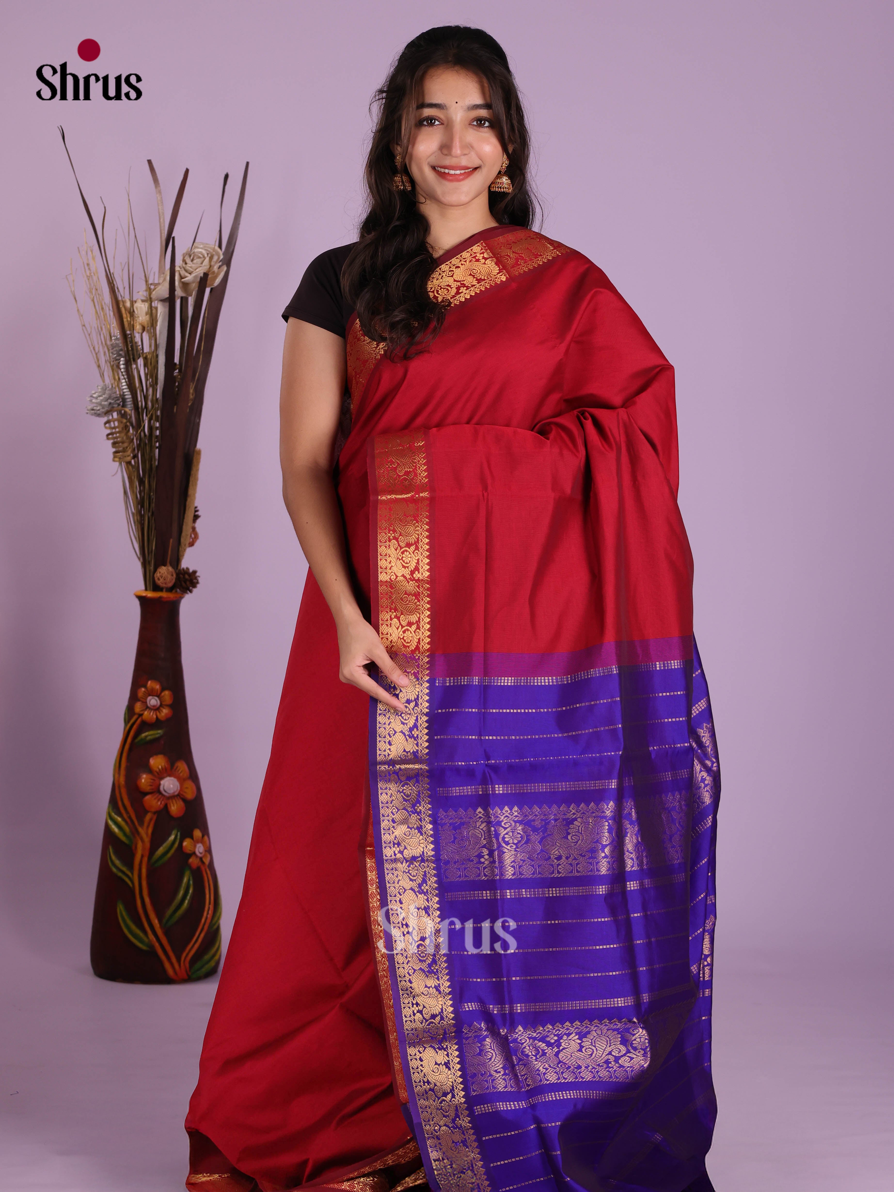 DKS04044 - Silkcotton-halfpure Saree