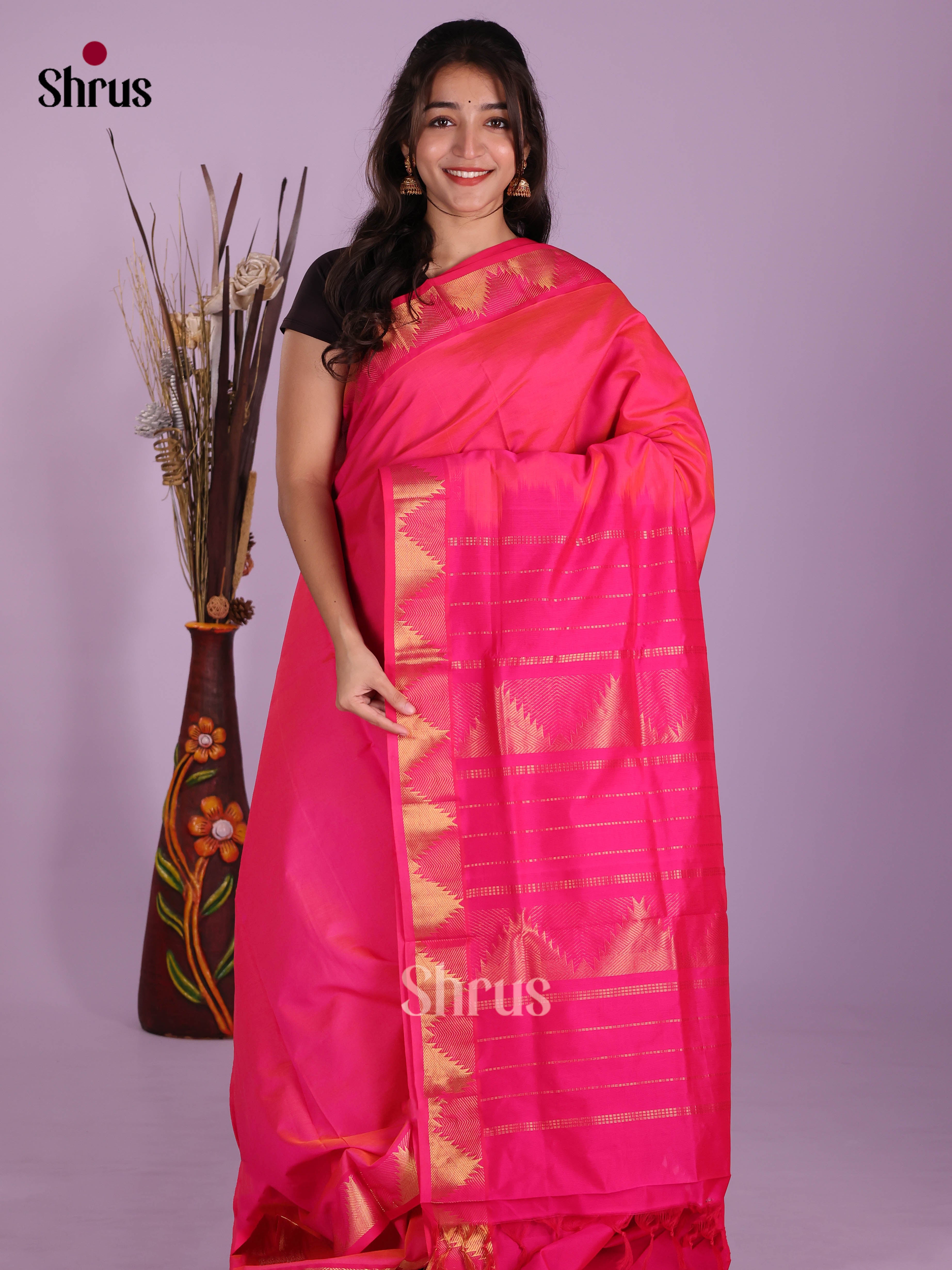 DKS04059 - Silkcotton-halfpure Saree - Shop on Shrus.com