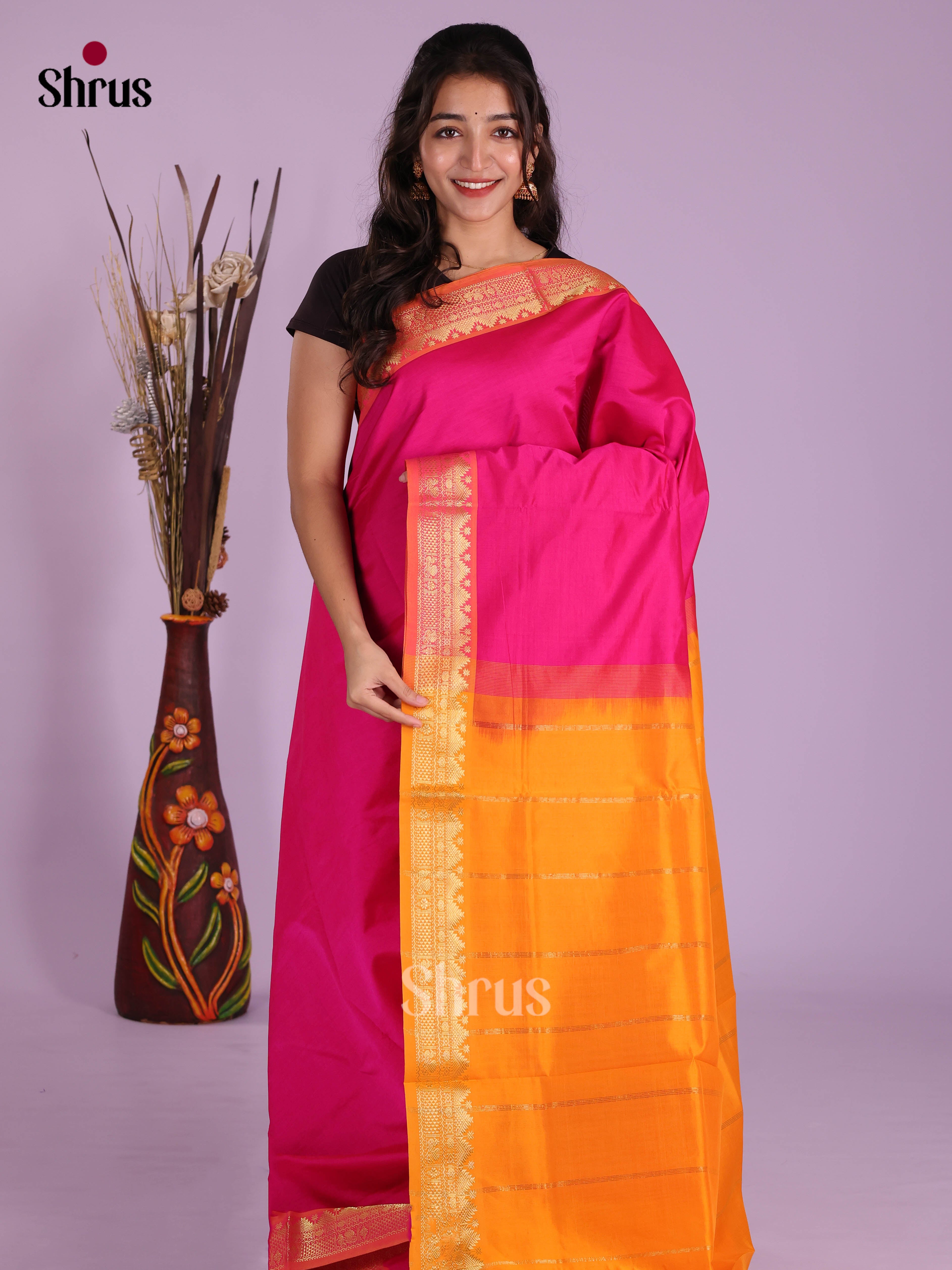 DKS04070 - Silkcotton-halfpure Saree - Shop on Shrus.com