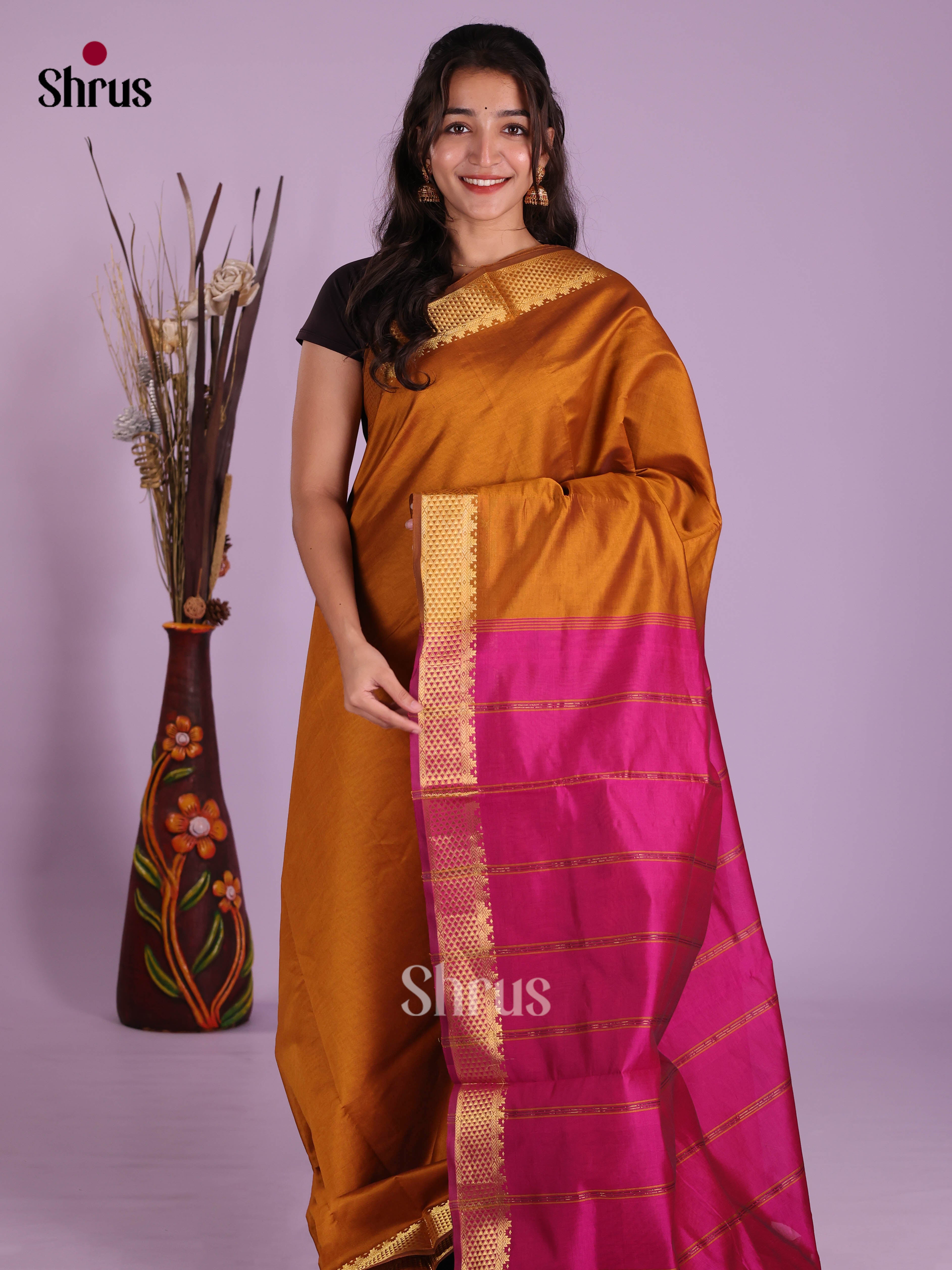 DKS04079 - Silkcotton-halfpure Saree
