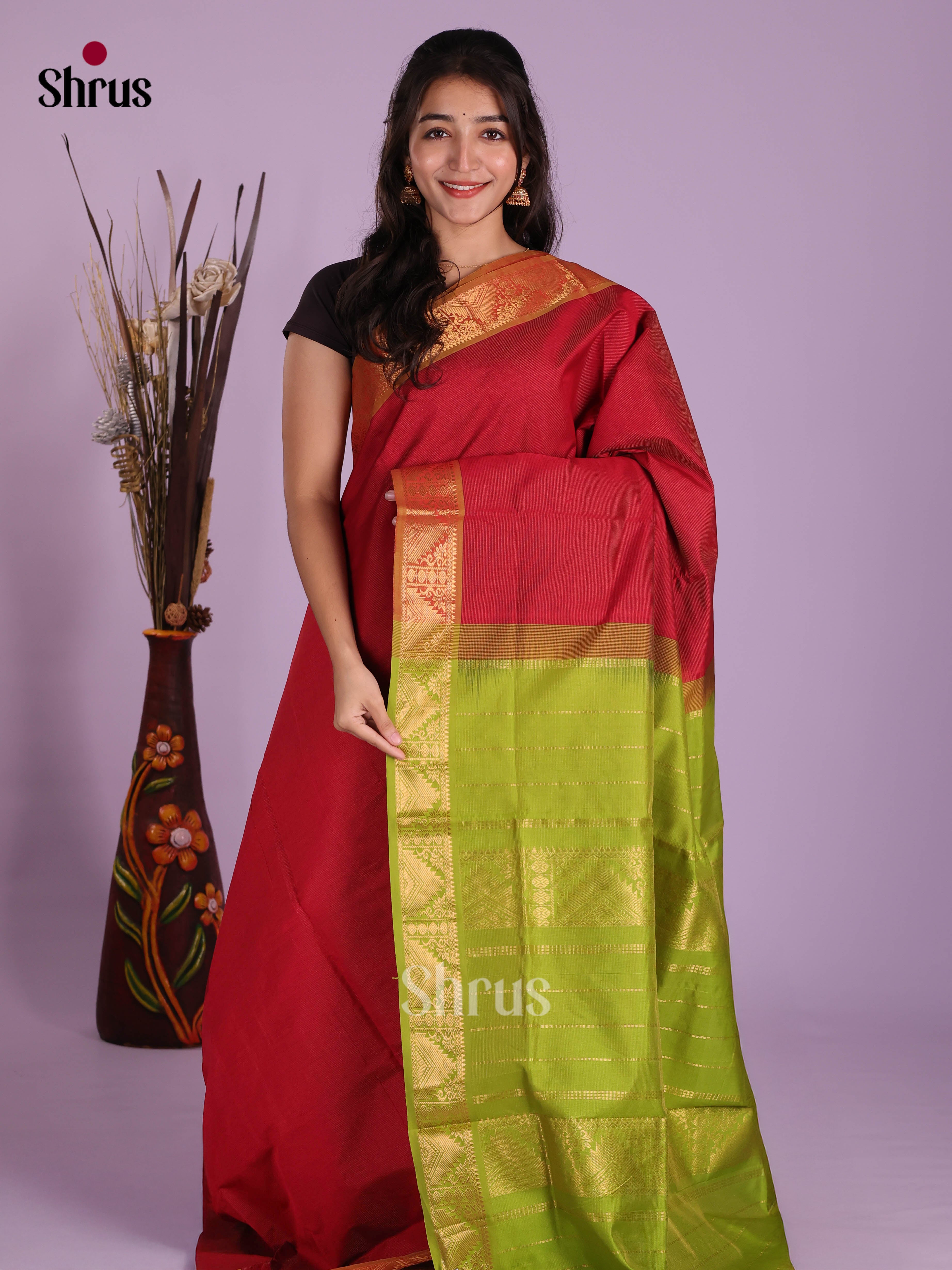 DKS04082 - Silkcotton-halfpure Saree