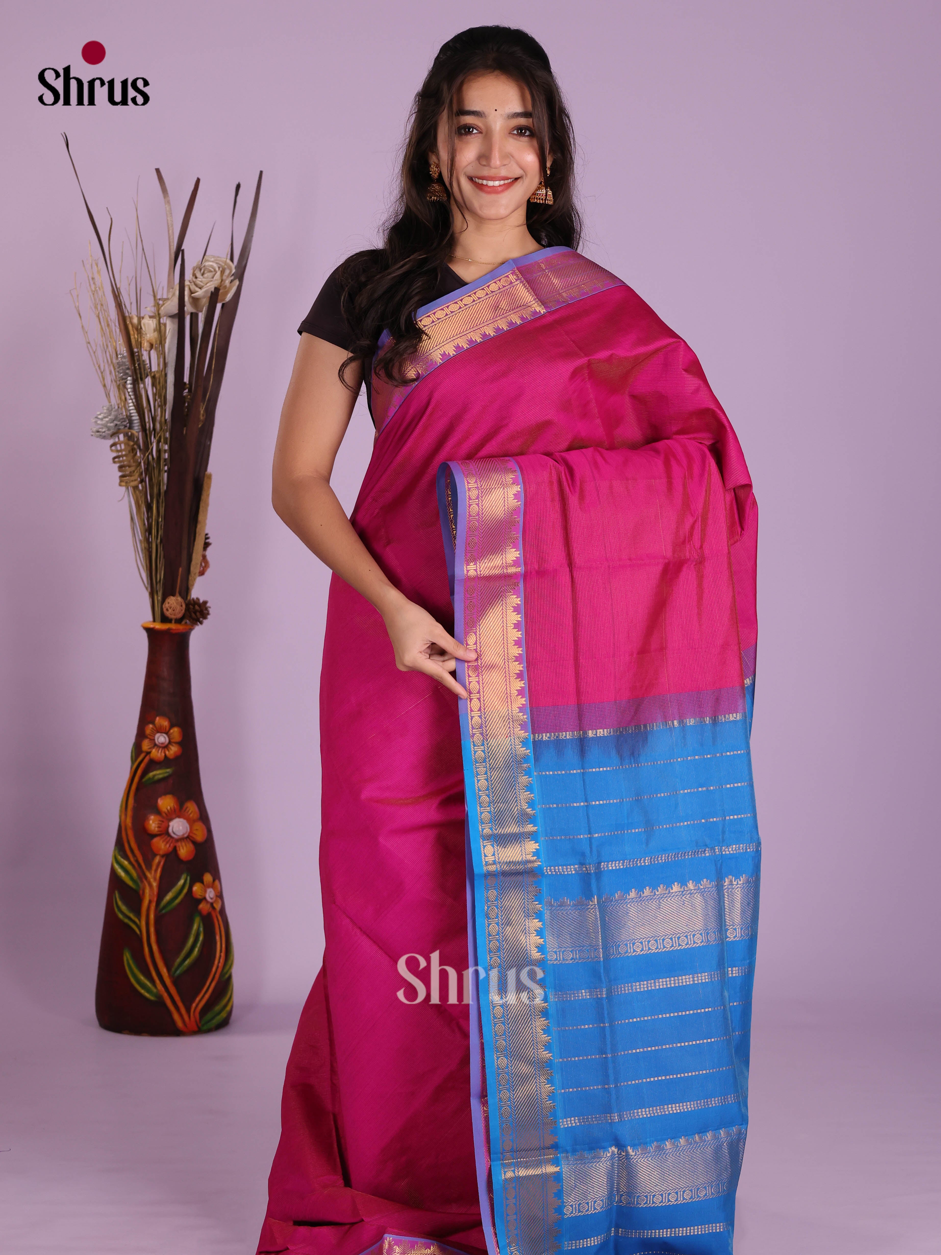 DKS04100 - Silkcotton-halfpure Saree