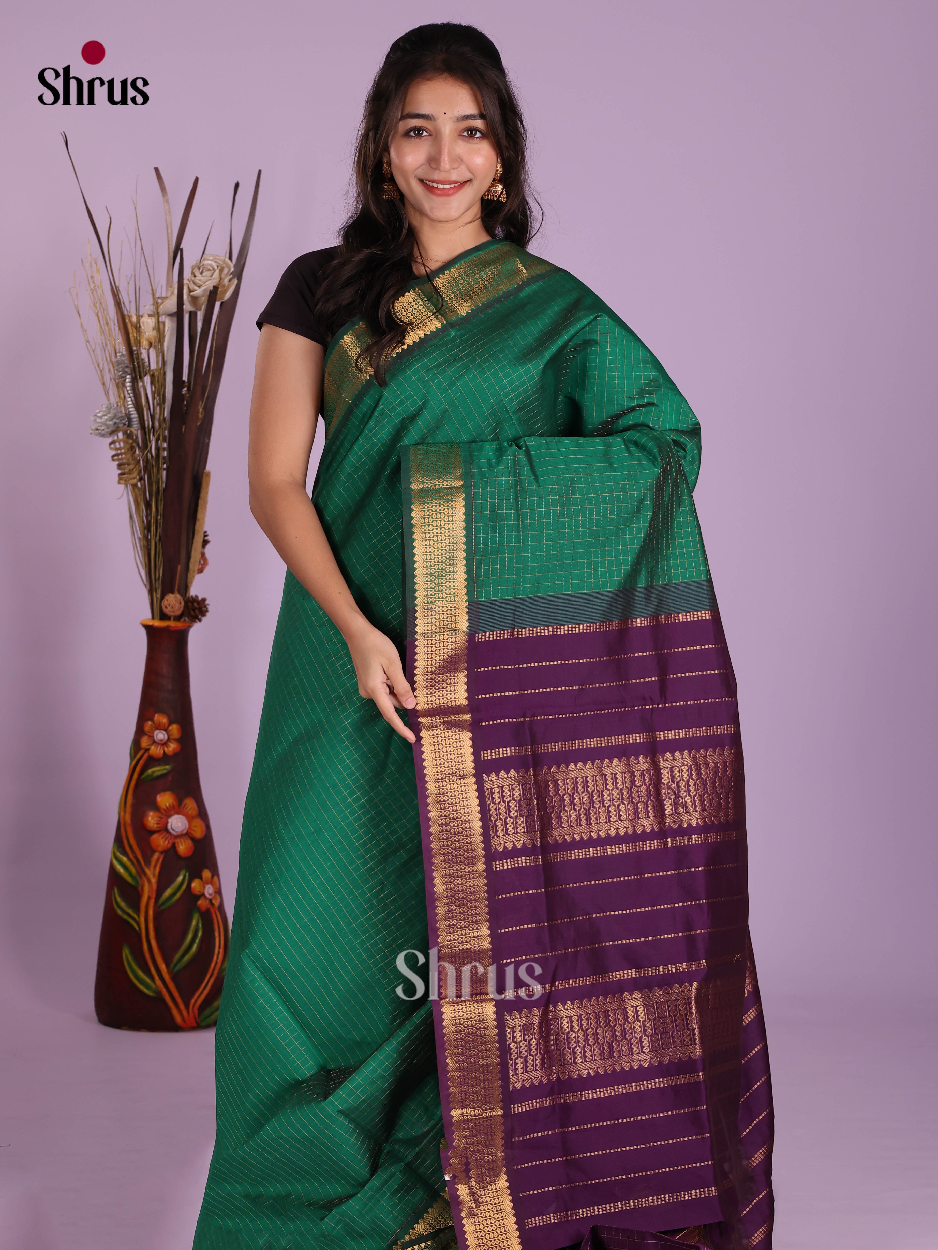 DKS04103 - Silkcotton-halfpure Saree