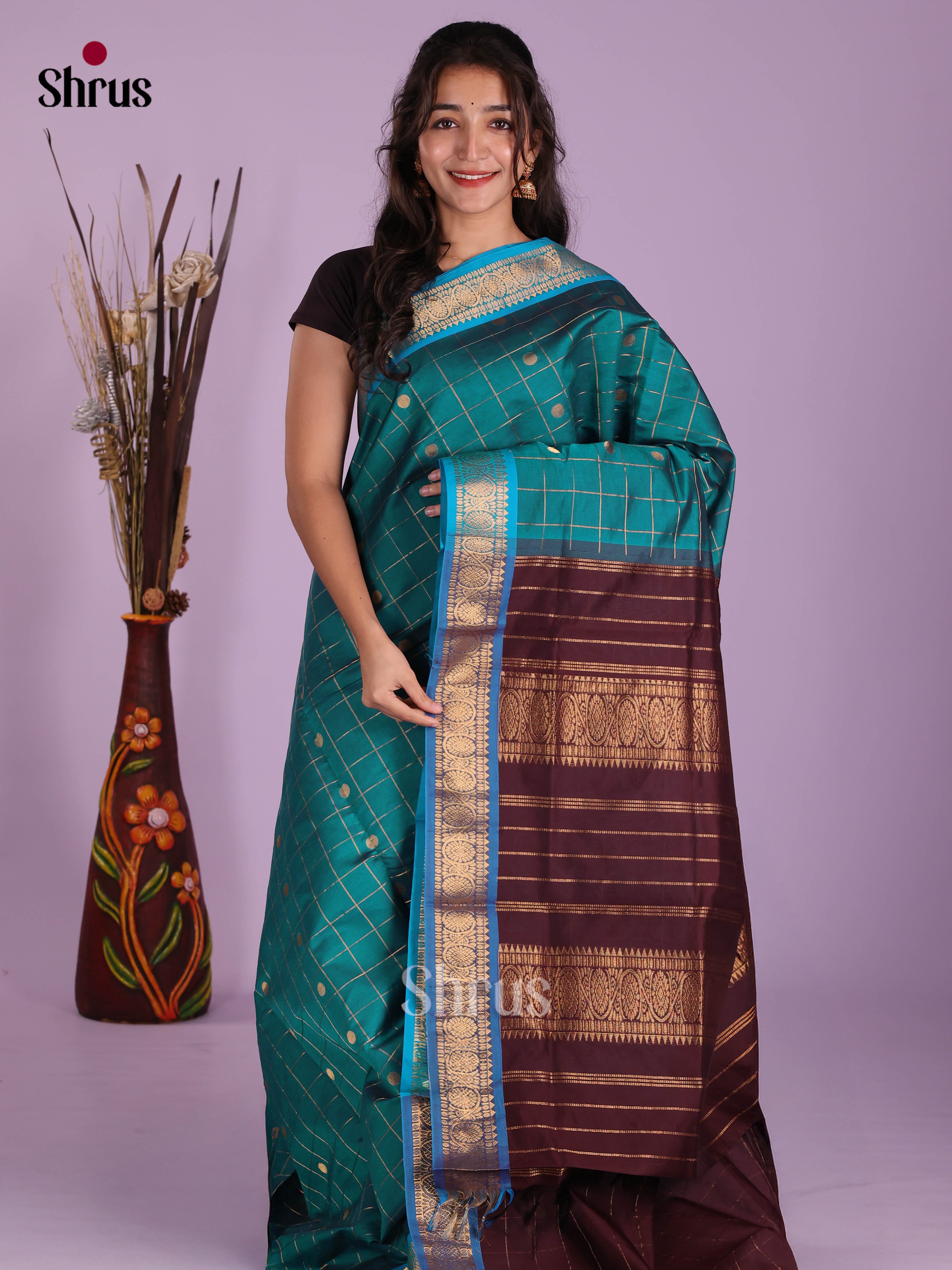 DKS04131 - Silkcotton-halfpure Saree