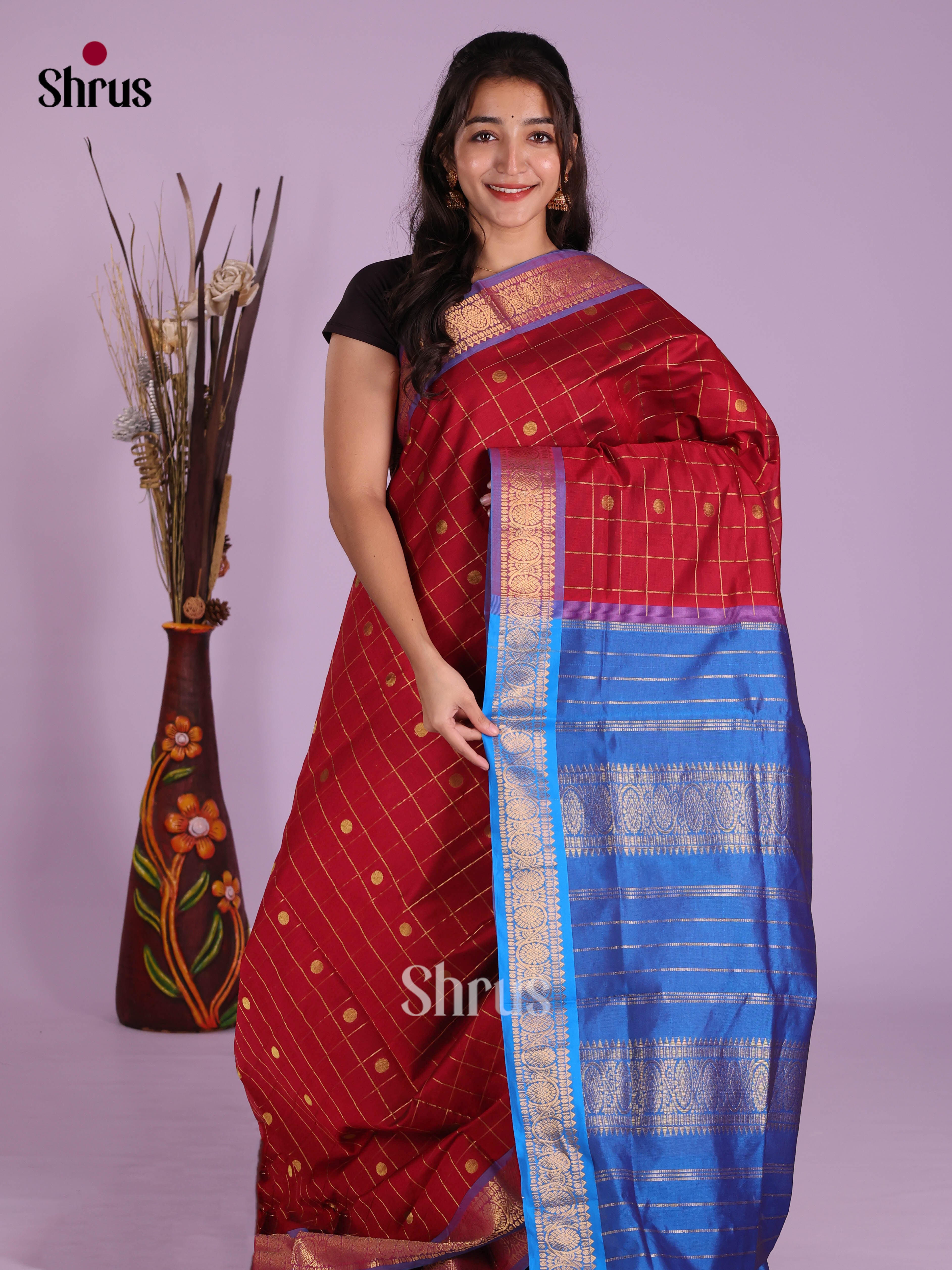 DKS04132 - Silkcotton-halfpure Saree