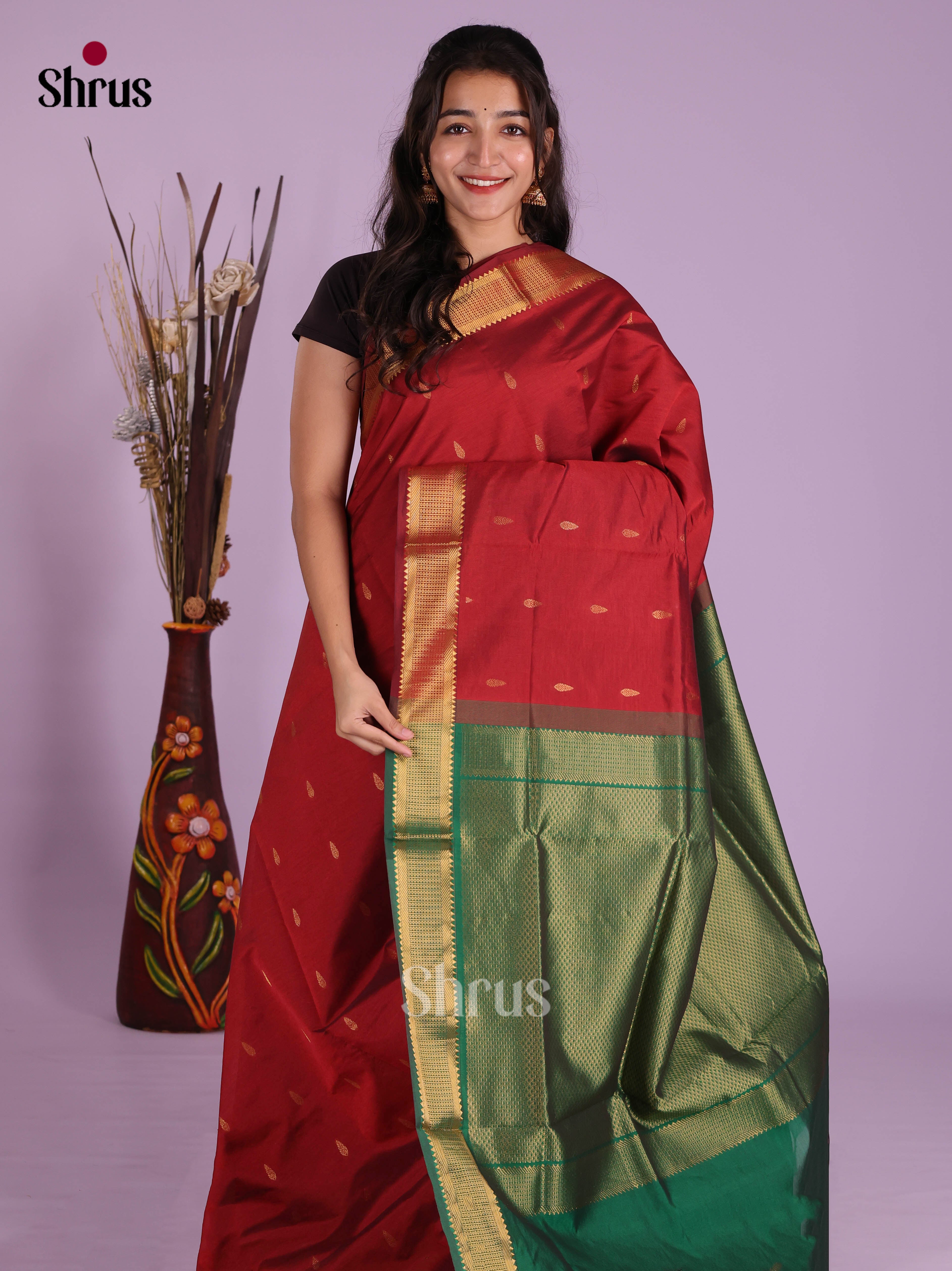 DKS04136 - Silkcotton-halfpure Saree