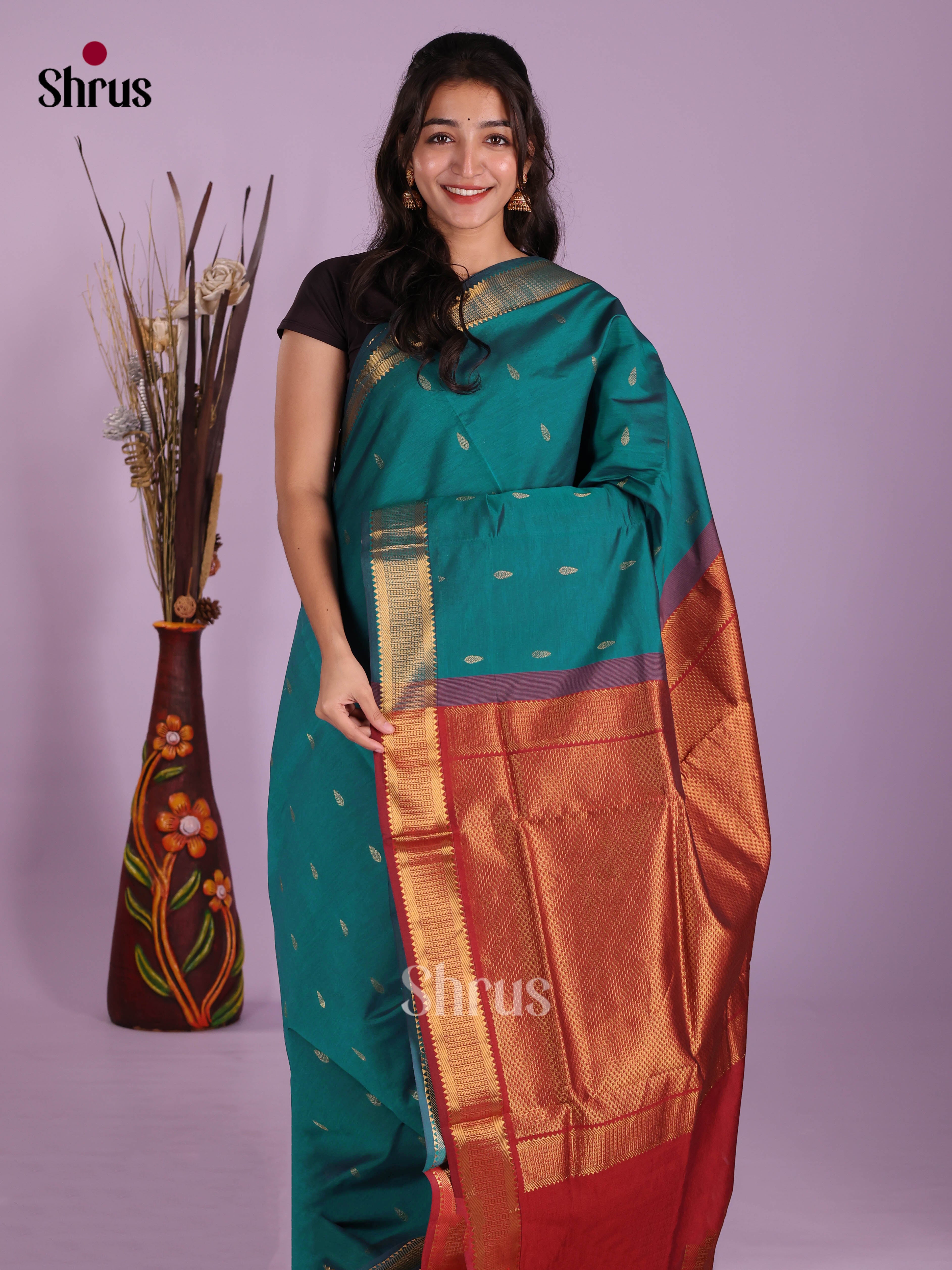 DKS04141 - Silkcotton-halfpure Saree