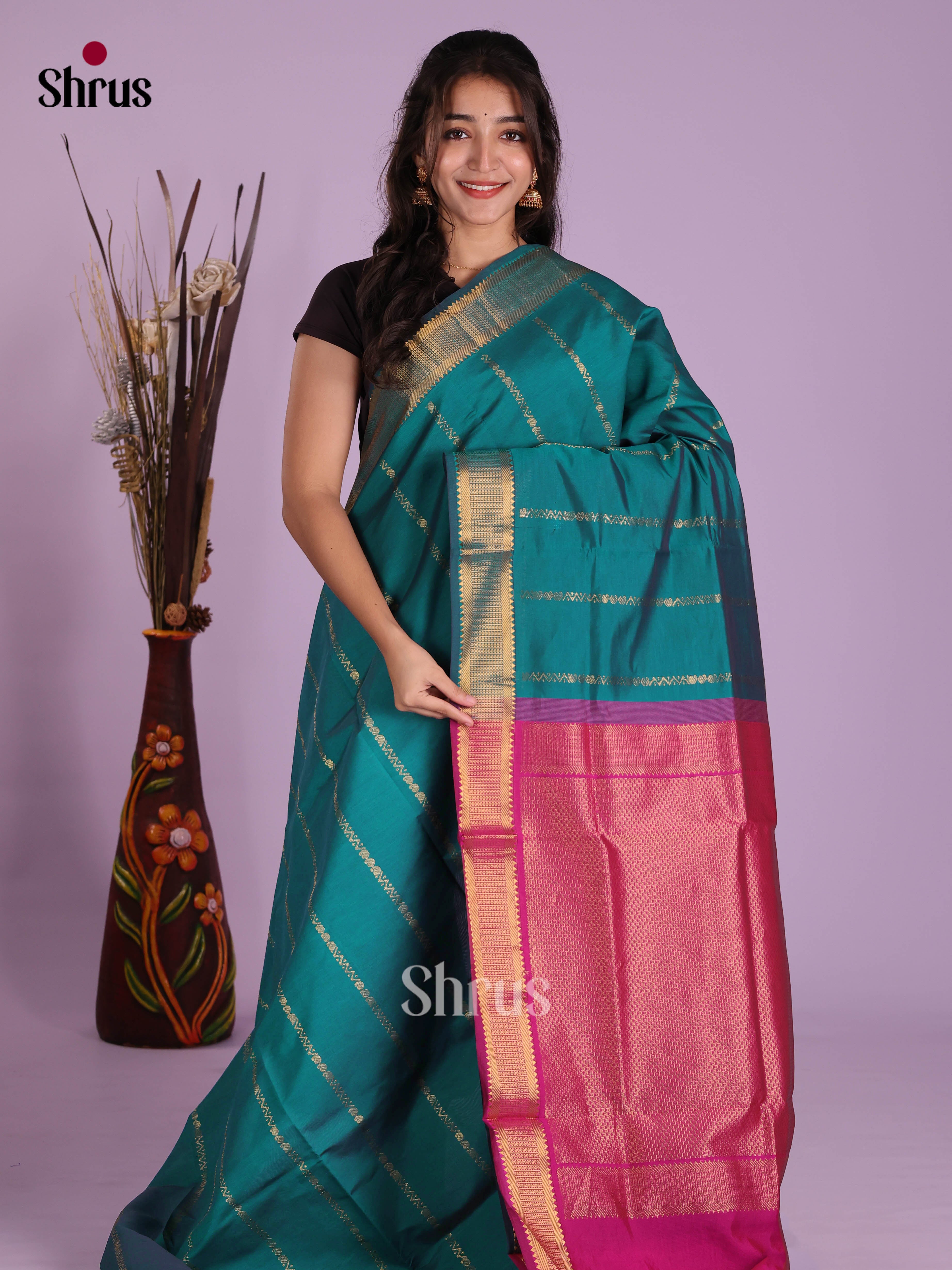 DKS04156 - Silkcotton-halfpure Saree