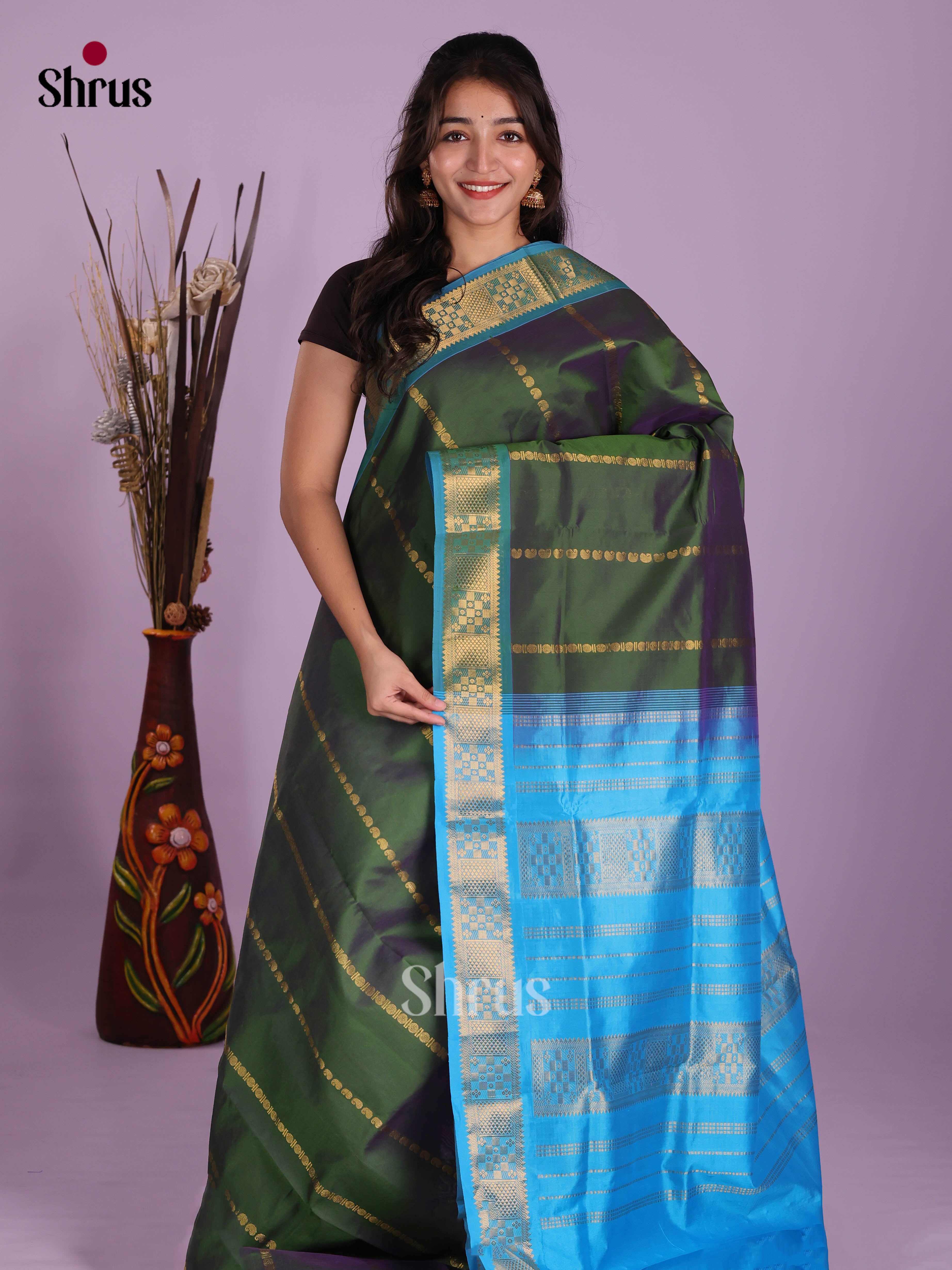 DKS04163 - Silkcotton-halfpure Saree