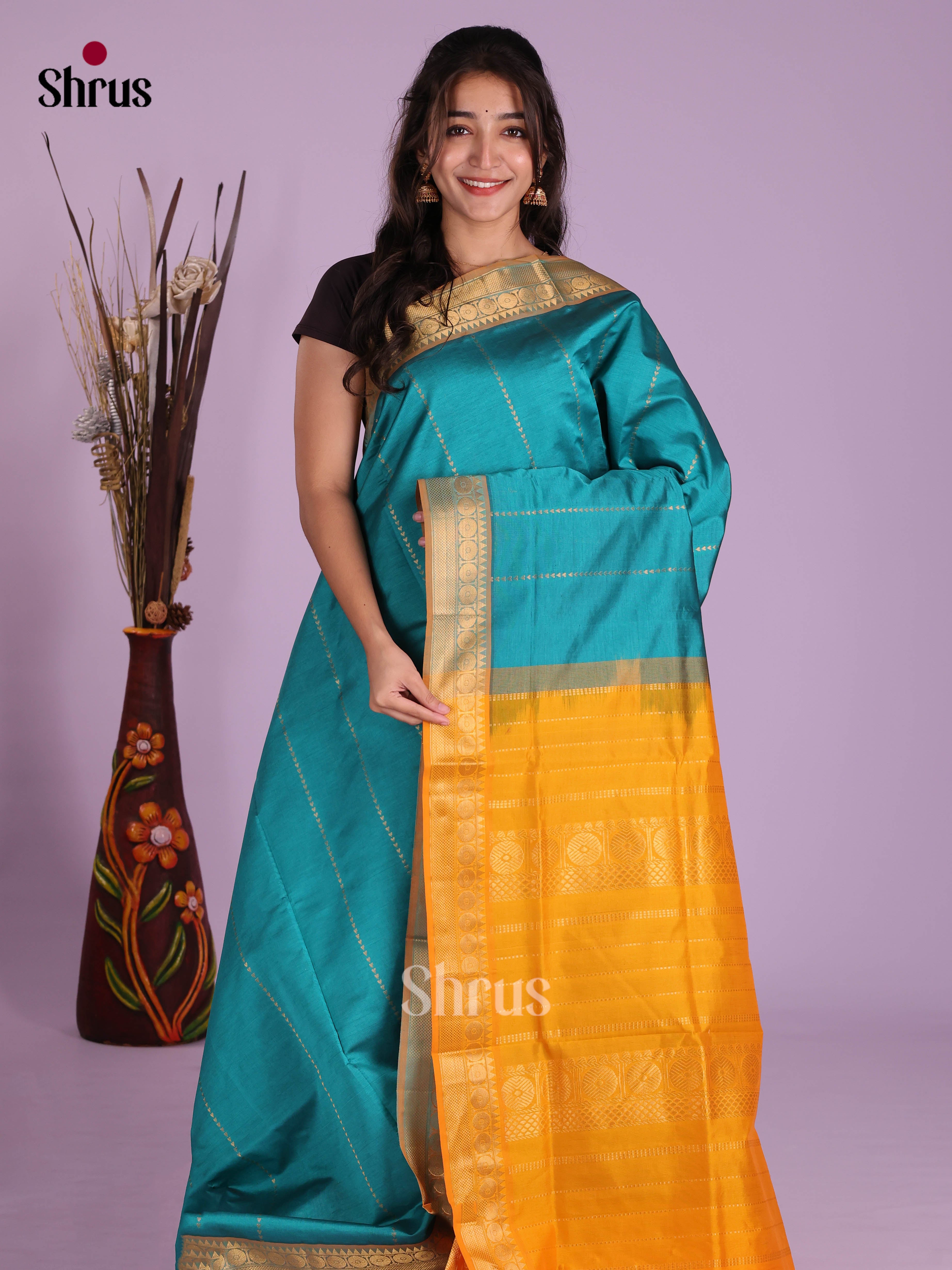 DKS04164 - Silkcotton-halfpure Saree