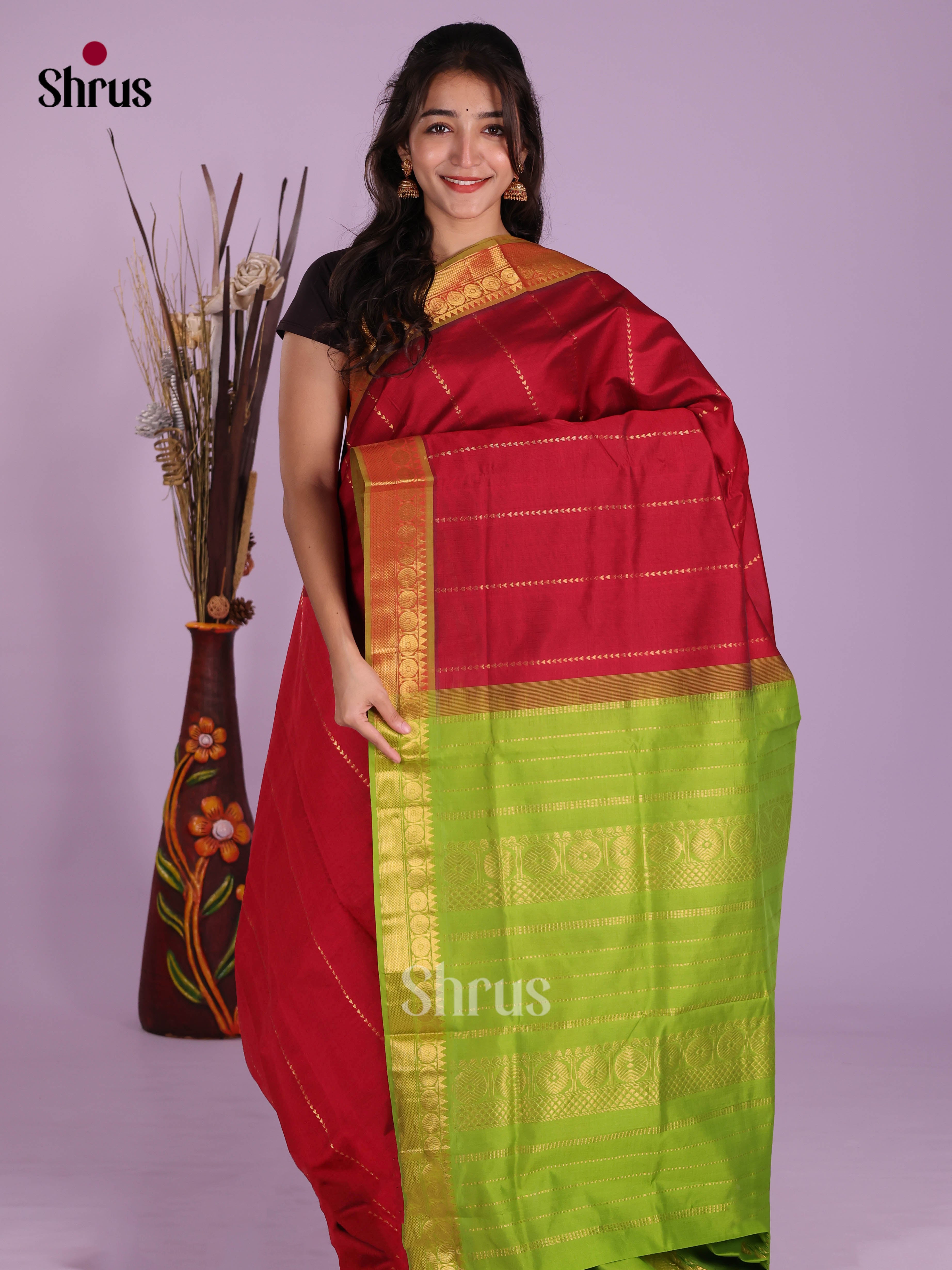 DKS04166 - Silkcotton-halfpure Saree