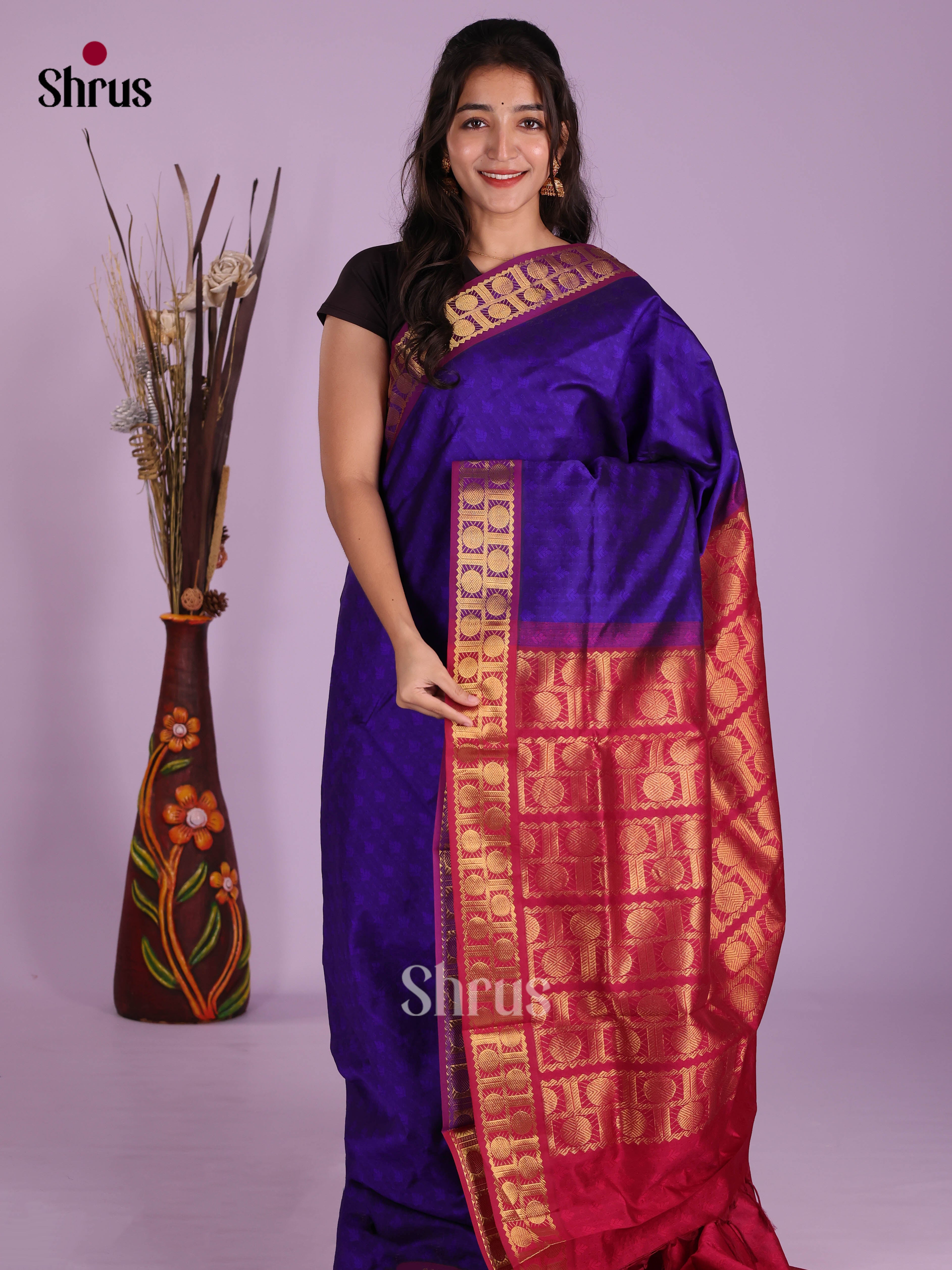 DKS04173 - Silkcotton-halfpure Saree