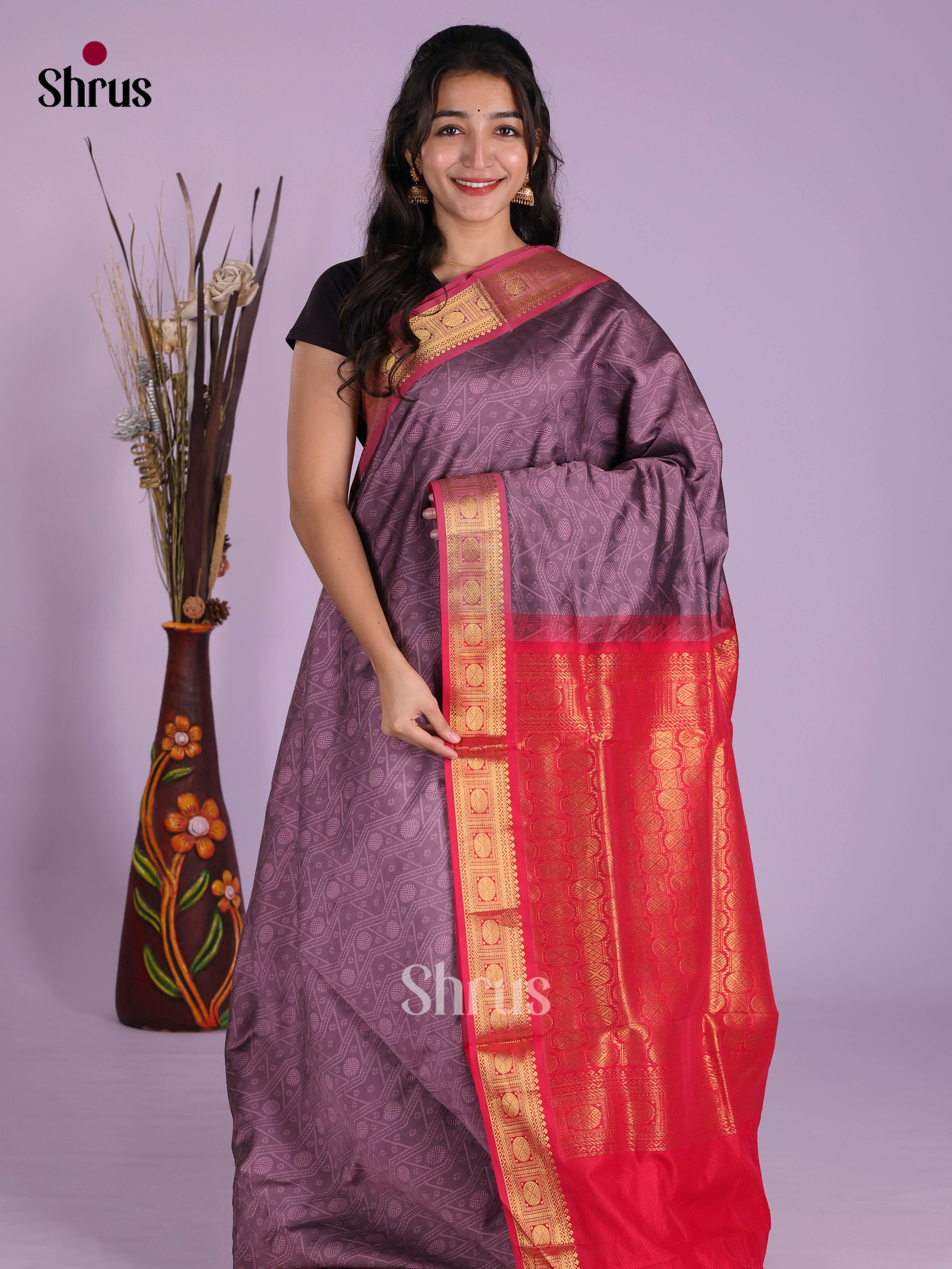 DKS04175 - Silkcotton-halfpure Saree