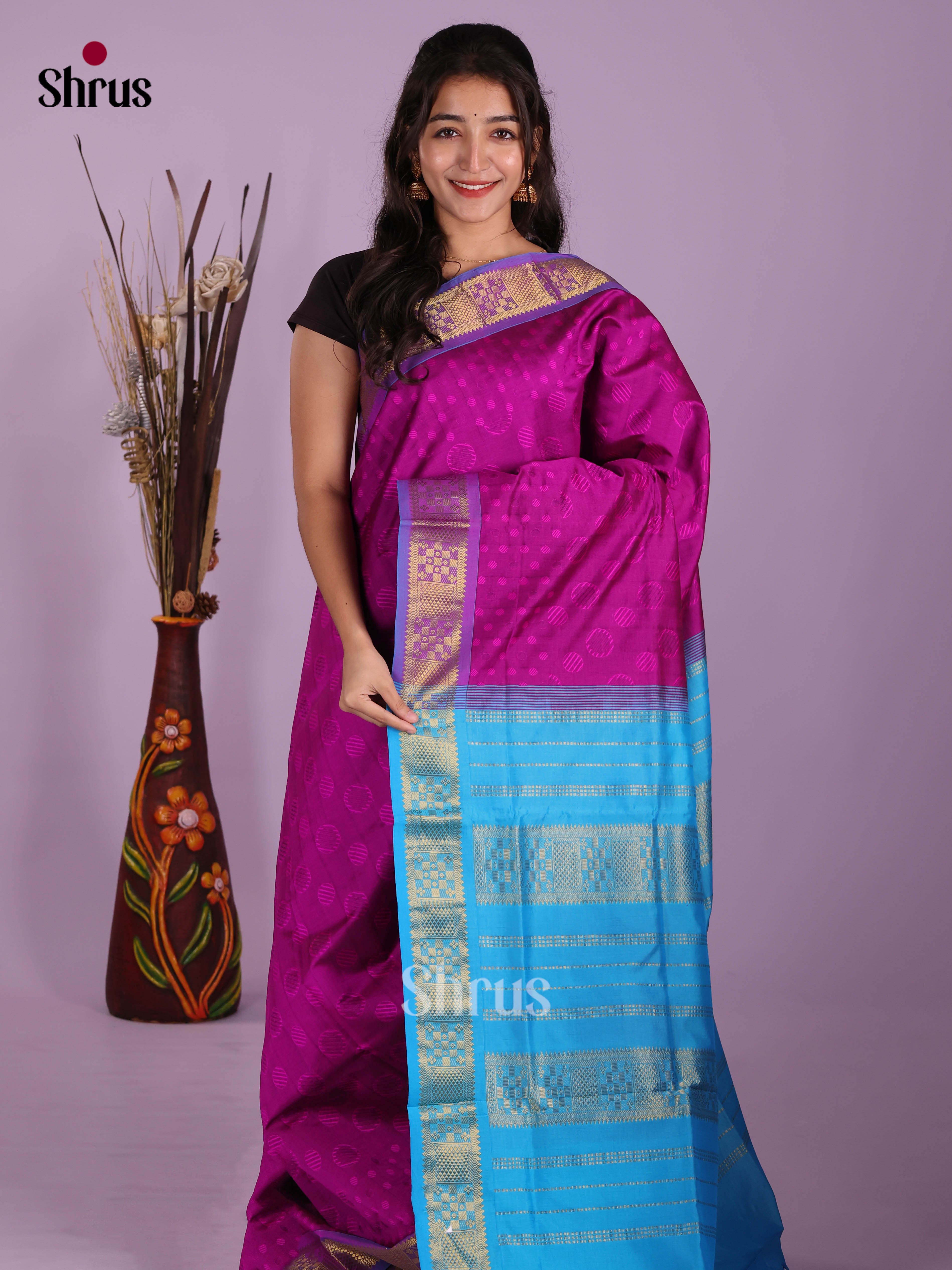 DKS04180 - Silkcotton-halfpure Saree