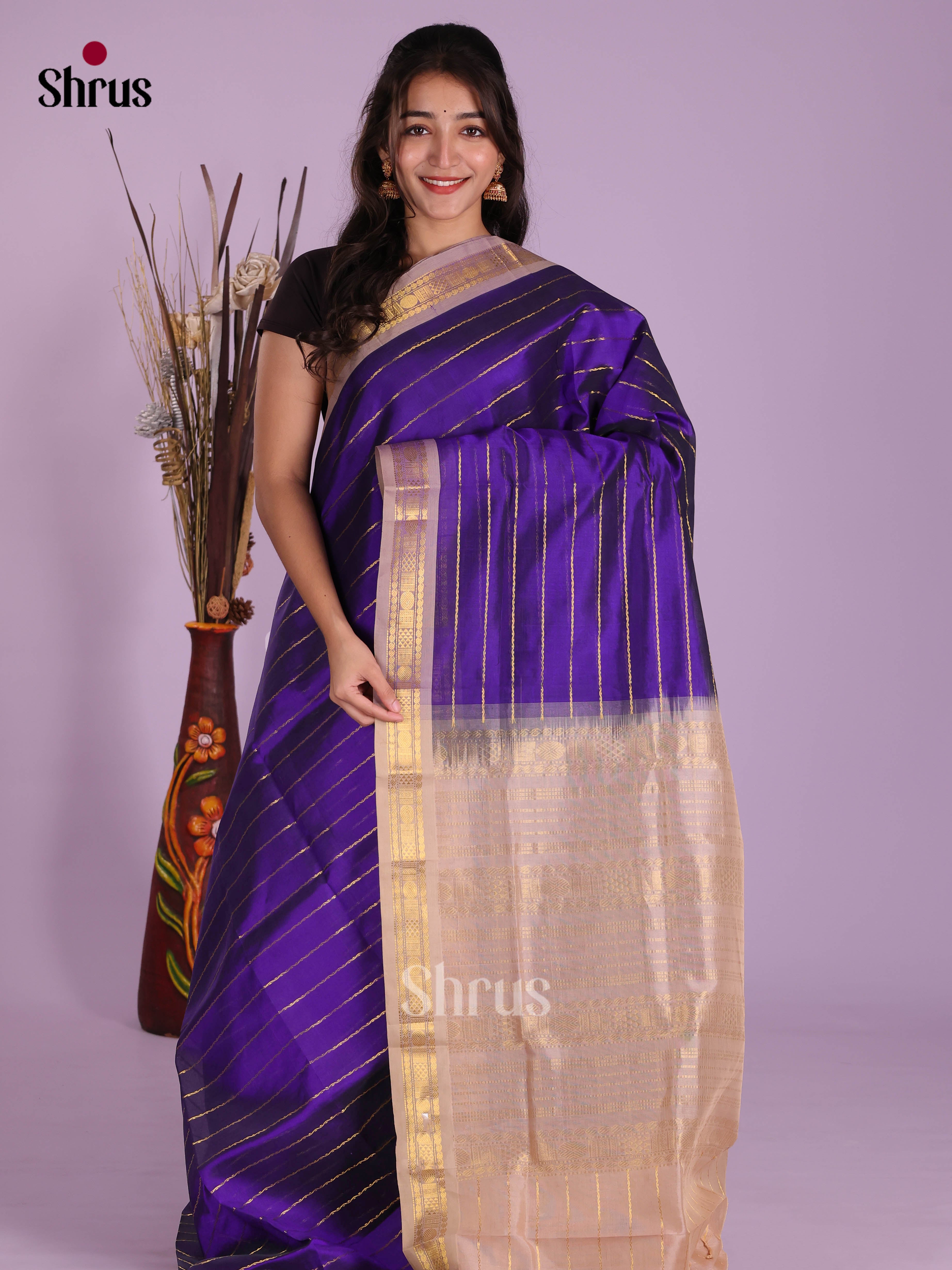 DKS04238 - Silk Cotton Saree - Shop on Shrus.com