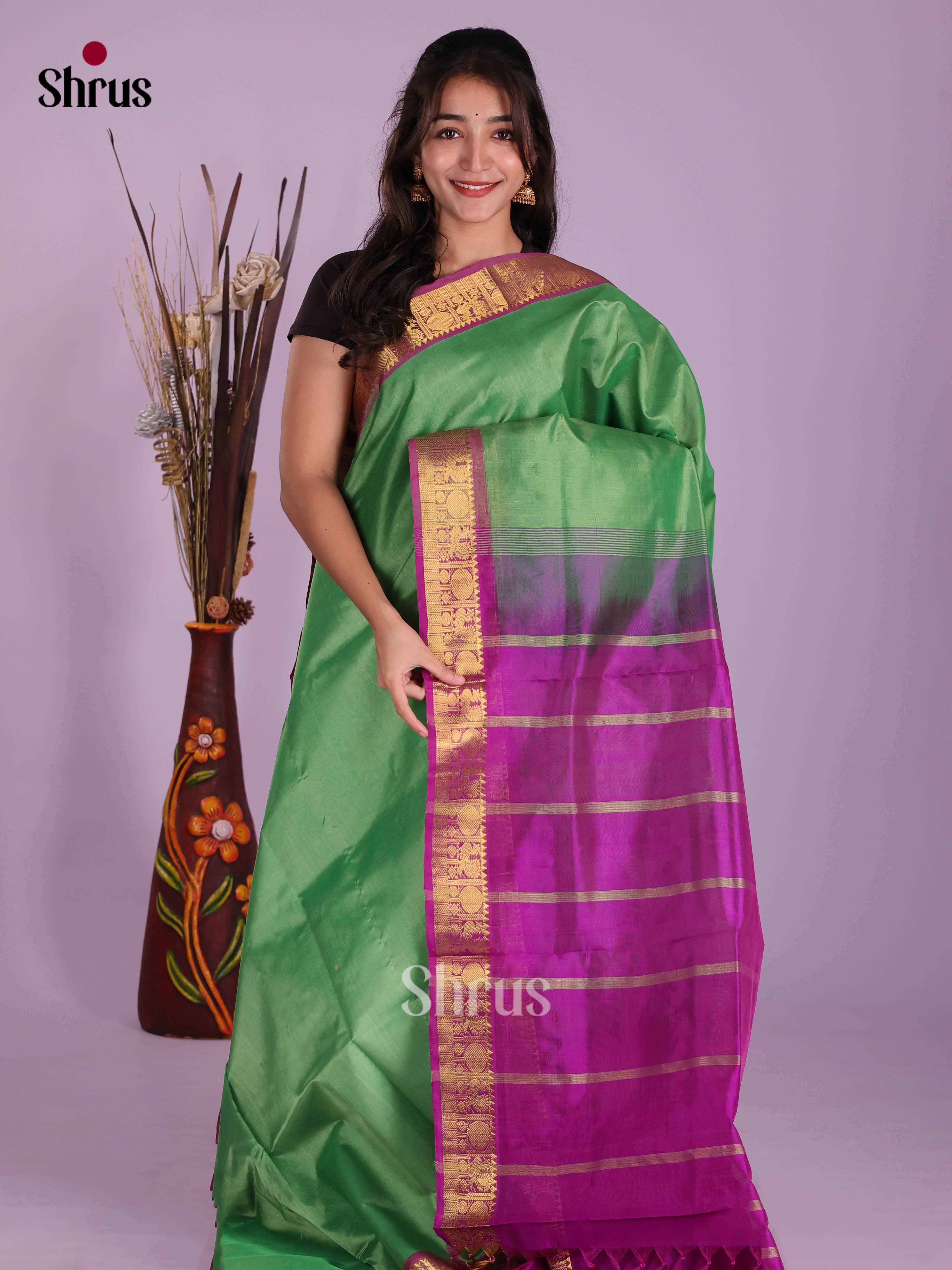 DKS04282 - Silk Cotton Saree - Shop on Shrus.com