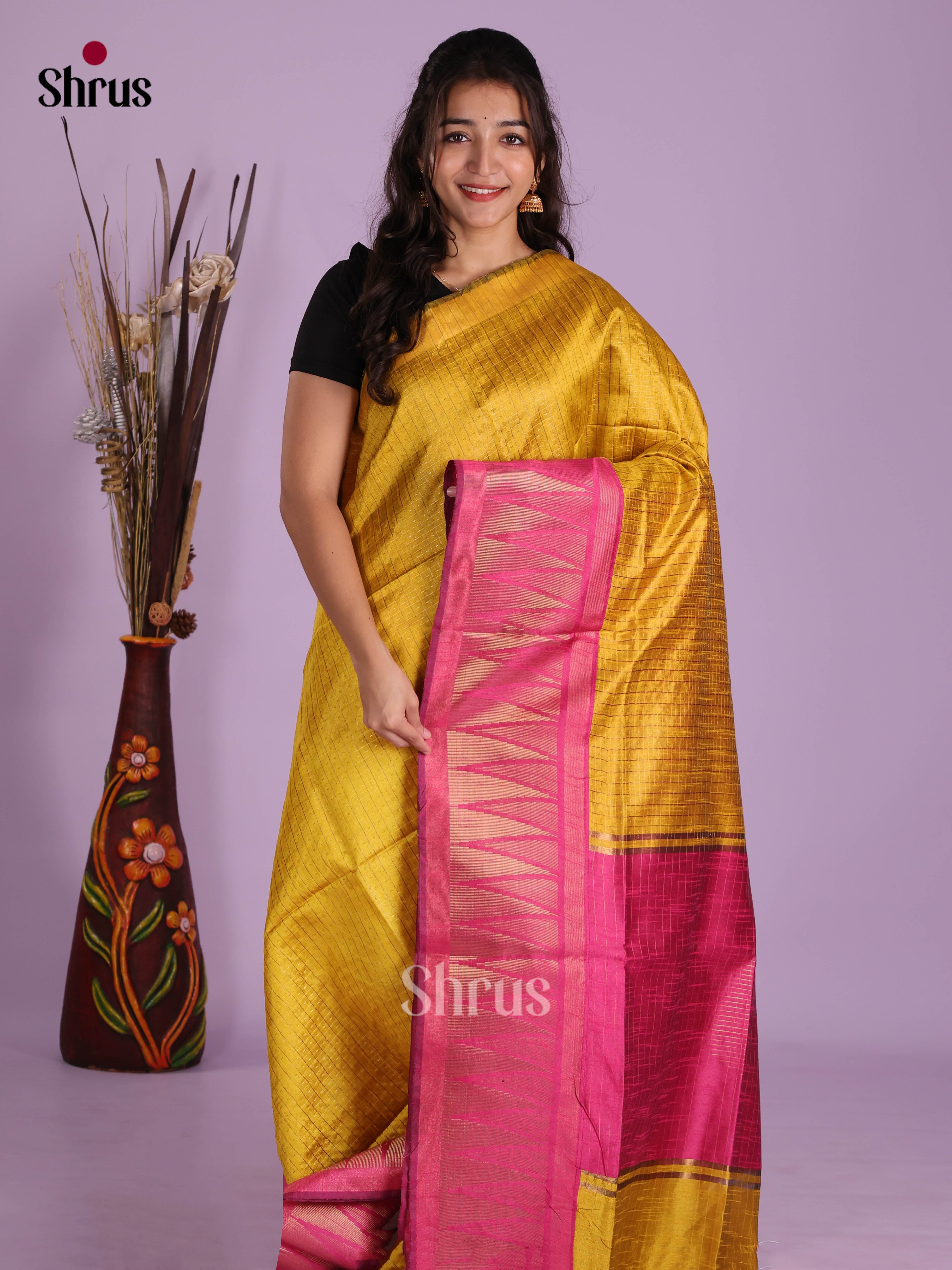 DKS05022 - Semi Rawsilk Saree - Shop on Shrus.com